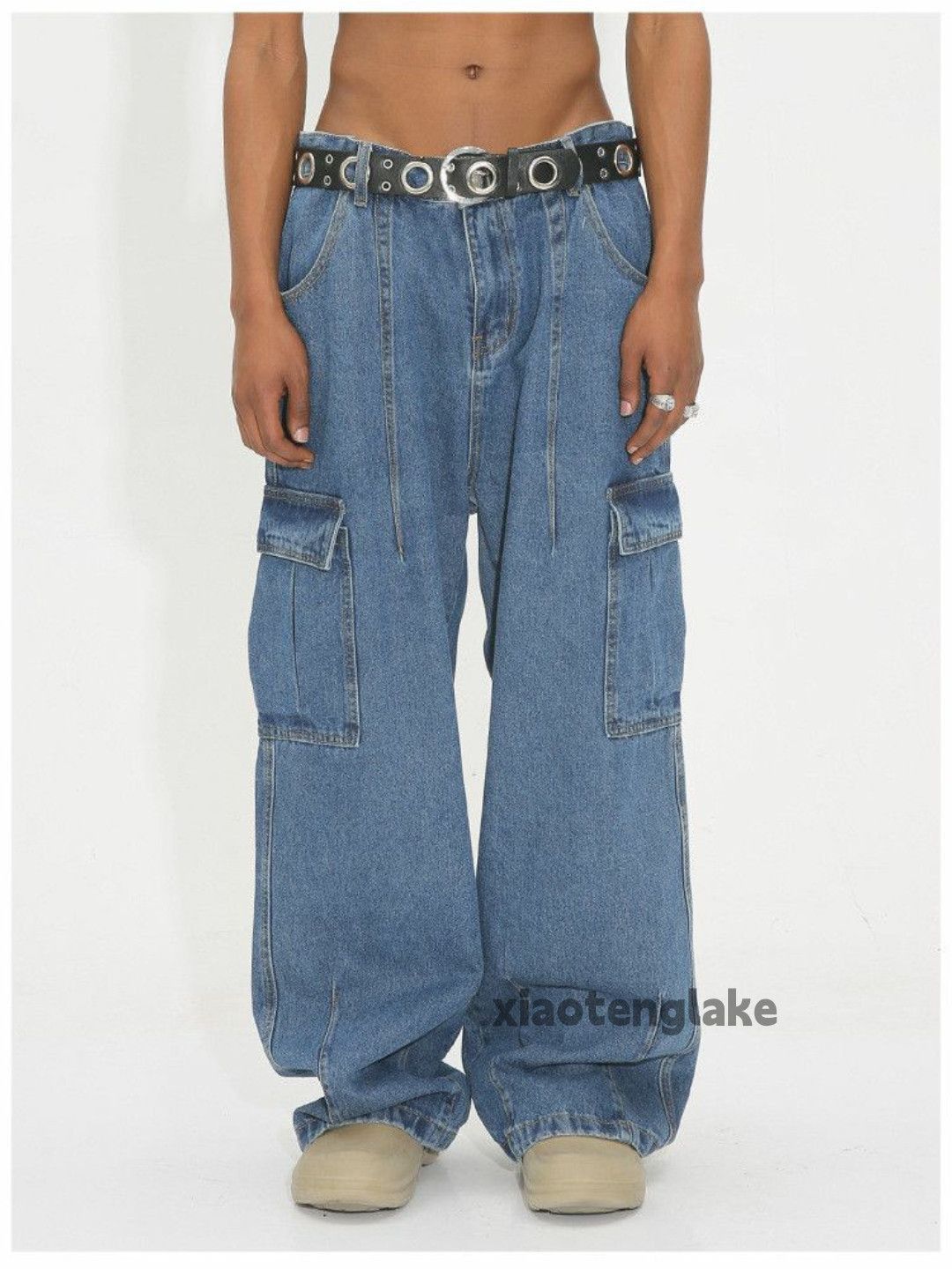 Vintage Utility washed faded loose baggy skate hiphop pants Size US 30 / EU 46 - 1 Thumbnail
