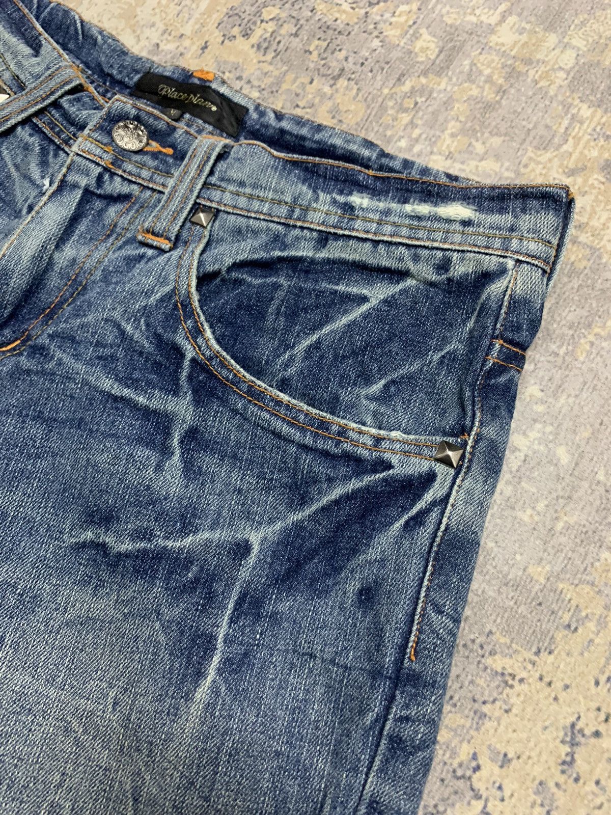 If Six Was Nine Archive Japanese Place Plan Attack Violence Flare Jeans Y2K Size US 30 / EU 46 - 7 Thumbnail