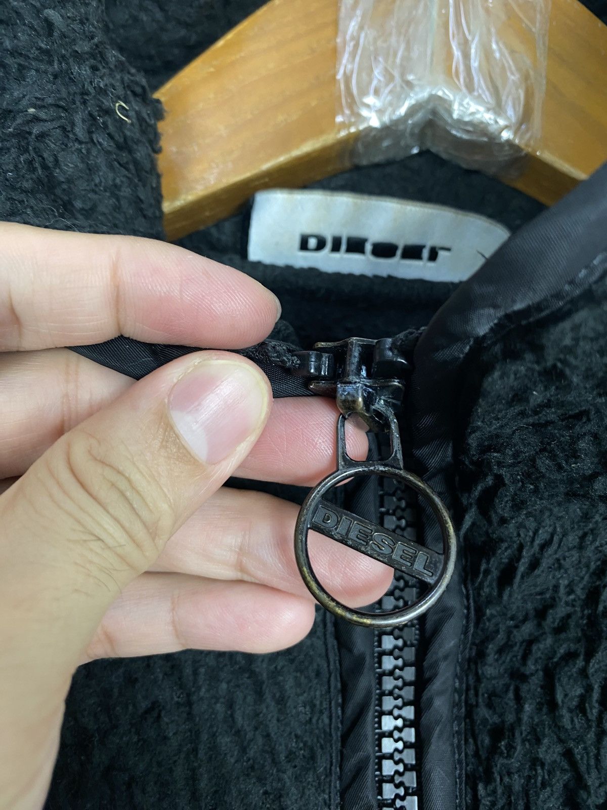 Diesel Rare‼️ Diesel Furry Full Zip Big Logo Sweatshirt Size US XL / EU 56 / 4 - 11 Thumbnail