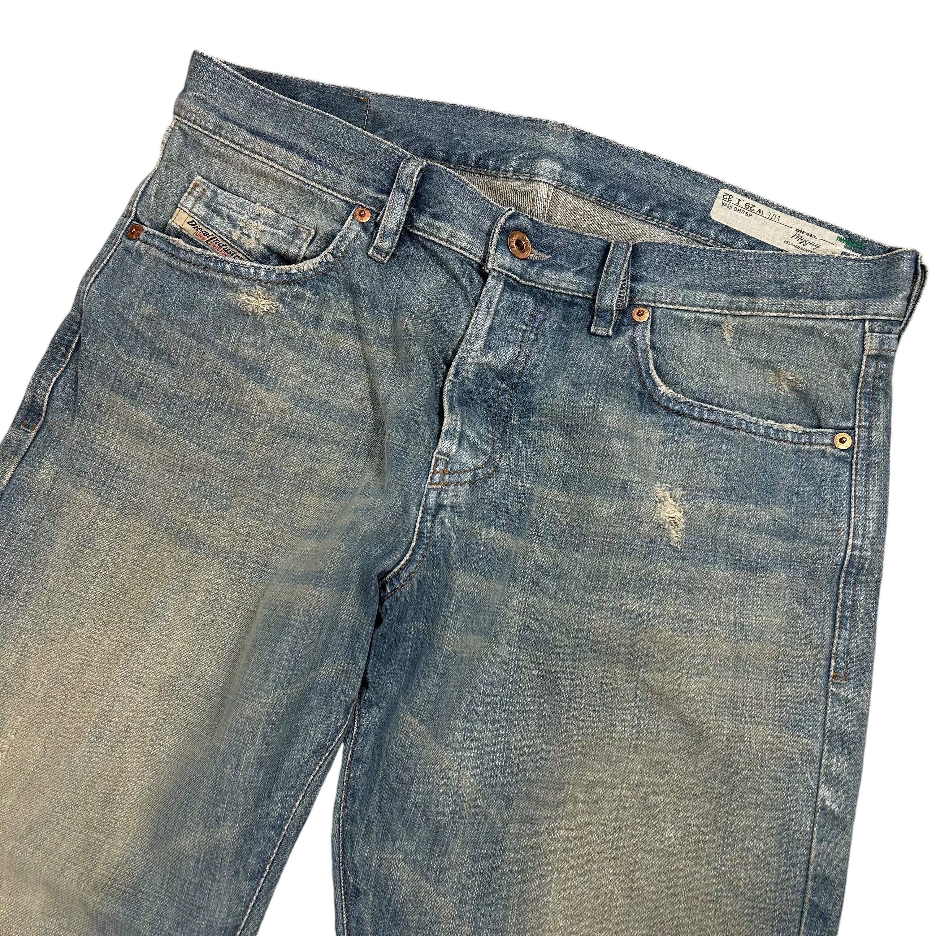 Diesel Diesel Myguy Boyfriend Blue Denim Jeans Straight W29L32 Size 29" - 3 Thumbnail