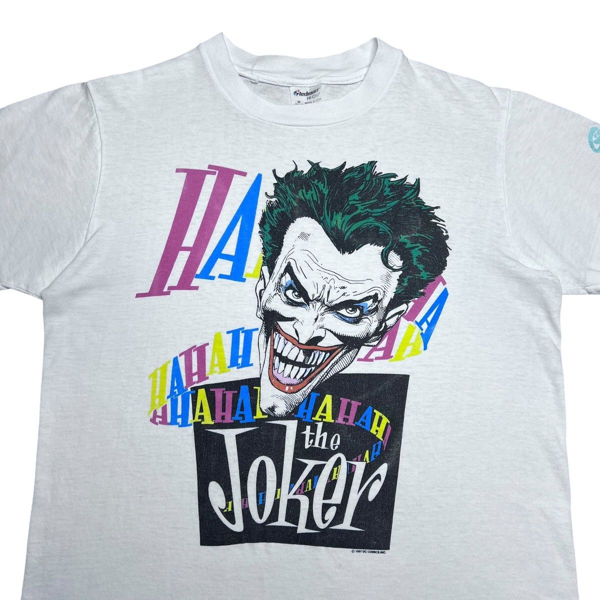 DC Comics 1987 The Joker Laughing Batman DC Comics Graphitti Tee Size US M / EU 48-50 / 2 - 4 Thumbnail