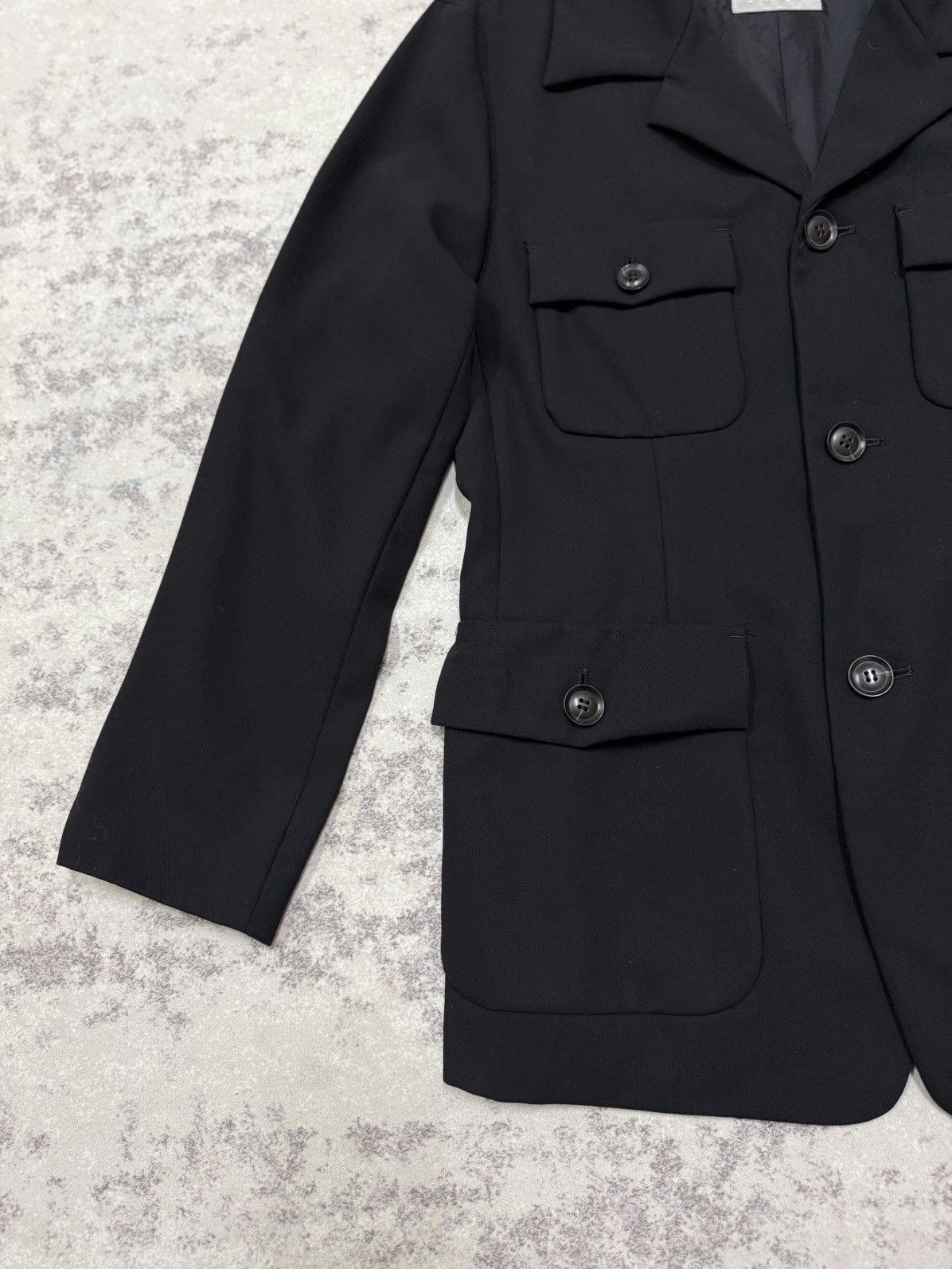 Yohji Yamamoto Yohji Yamamoto Workshop Flap Pocket Black Button Up Jacket Size US S / EU 44-46 / 1 - 4 Thumbnail