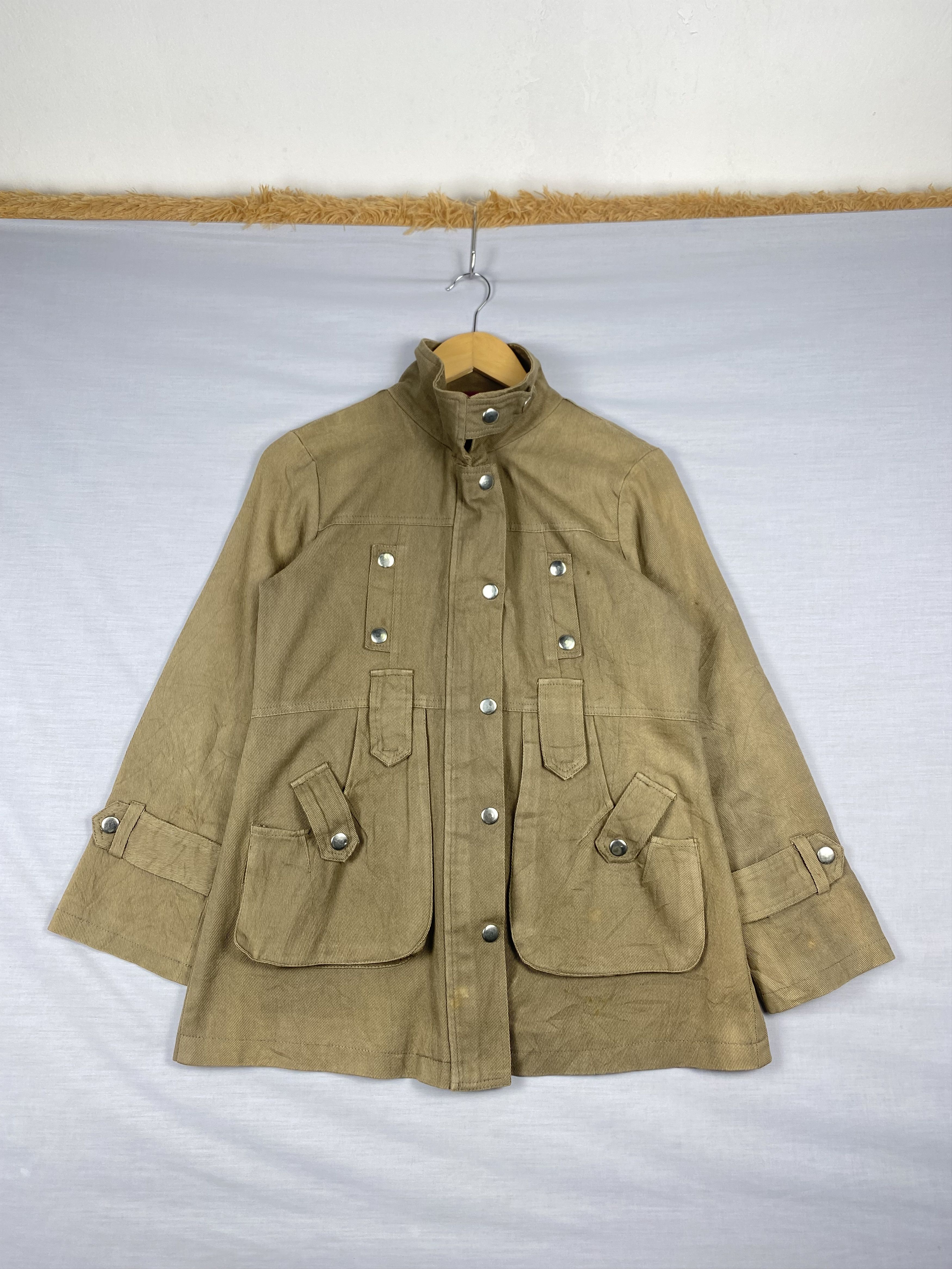 Japanese Brand Vintage Shishimei Zip Up Plain Canvas Parkas Jacket Size US M / EU 48-50 / 2 - 1 Thumbnail