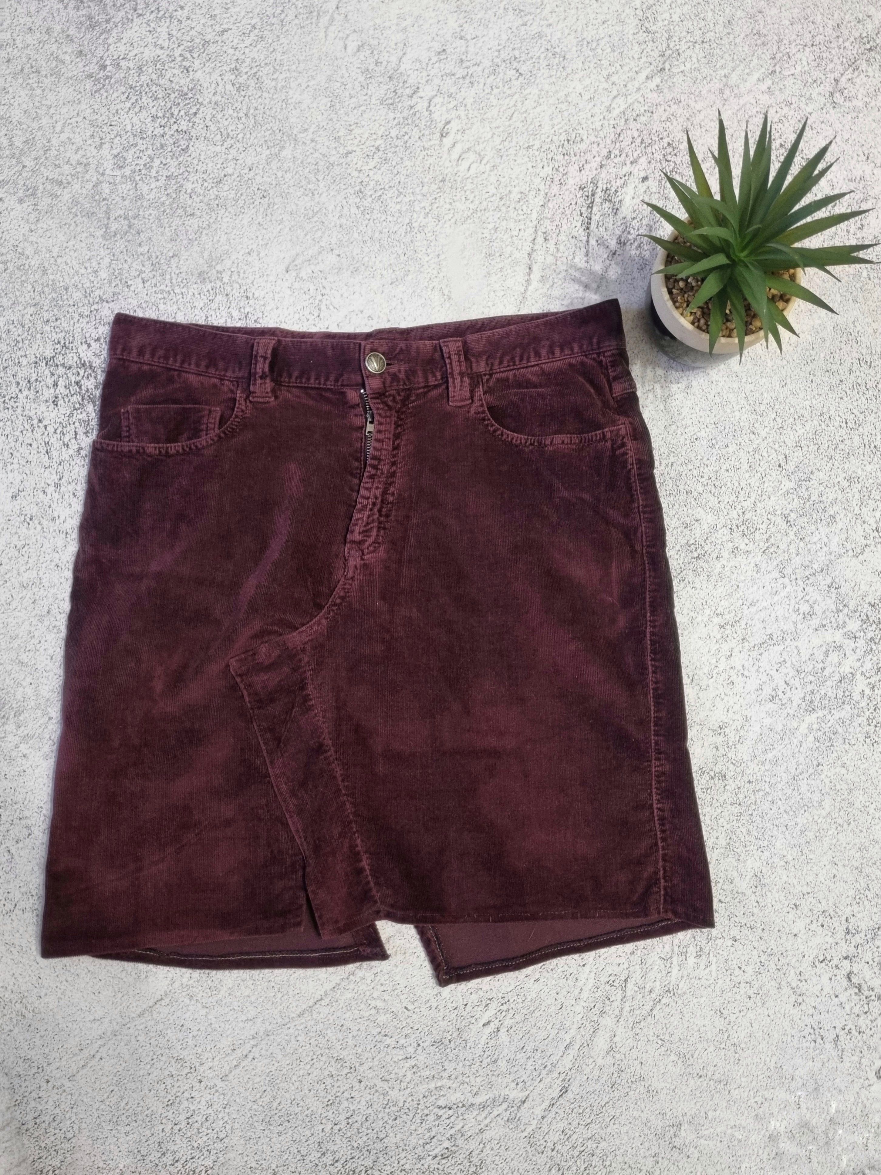 Versace Vintage Versace Collection Velvet Bordo Skirt Size 32" / US 10 / IT 46 - 1 Thumbnail