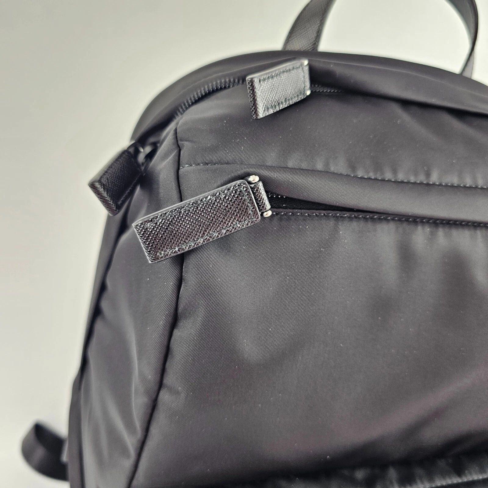 Prada PRADA Black Re-Nylon Saffiano Leather Backpack New Auth Size ONE SIZE - 4 Thumbnail