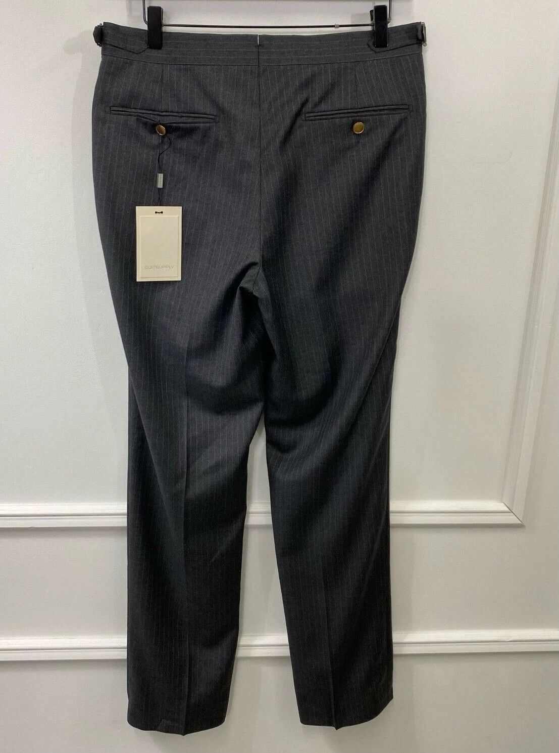 Suitsupply Men Suitsupply Suit La Spalla Peak Lapel Double Grey US32 Size 34S - 7 Thumbnail