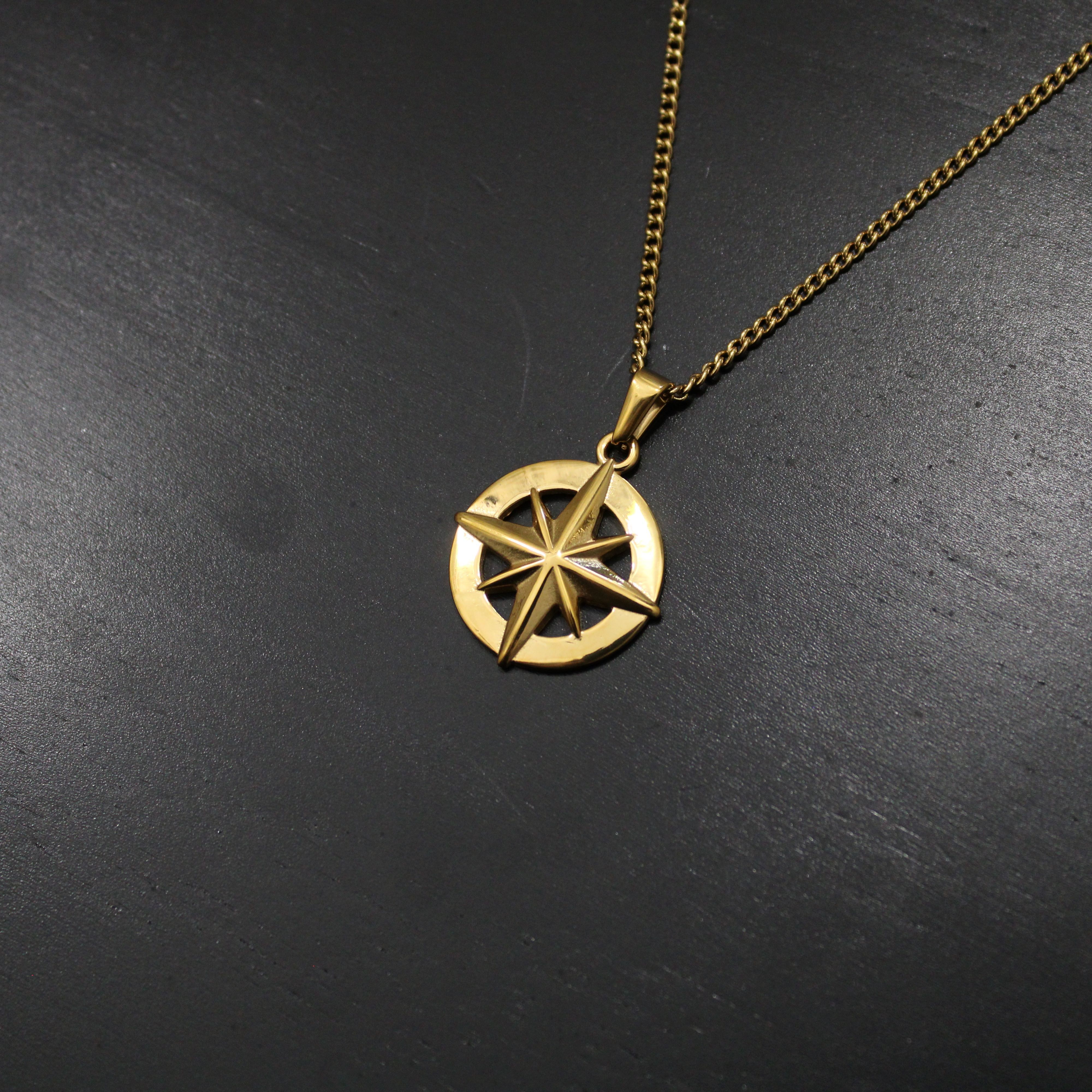 Jewelry Gold North Star Pendant Chain Necklace Size ONE SIZE - 2 Thumbnail