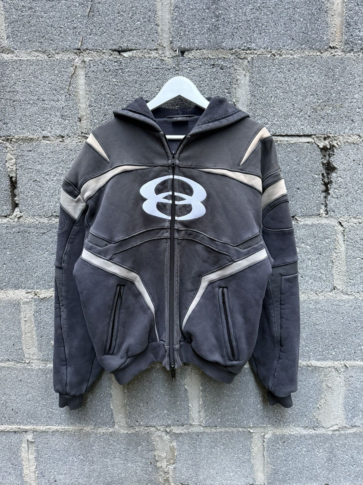 Balenciaga Balenciaga Unity Padded Biker Zip-Up Hoodie | Grailed