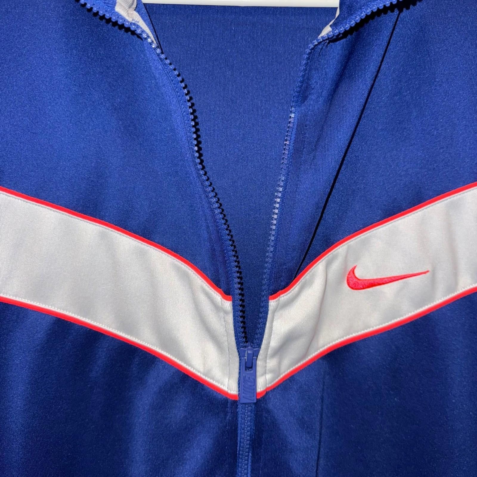 Nike Nike Womens Track Jacket XL Blue White Chevron Full Zip Size XL / US 12-14 / IT 48-50 - 5 Thumbnail