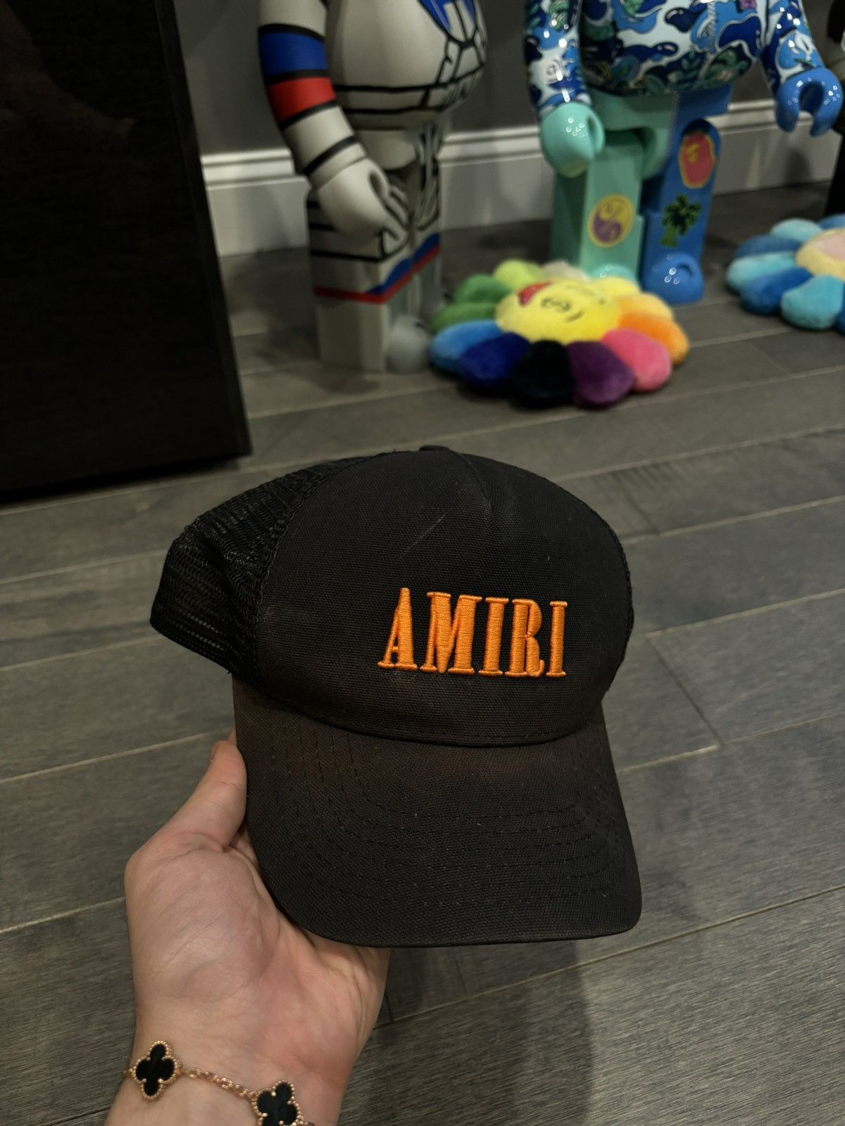 image of Amiri Black Orange Cap, Men's
