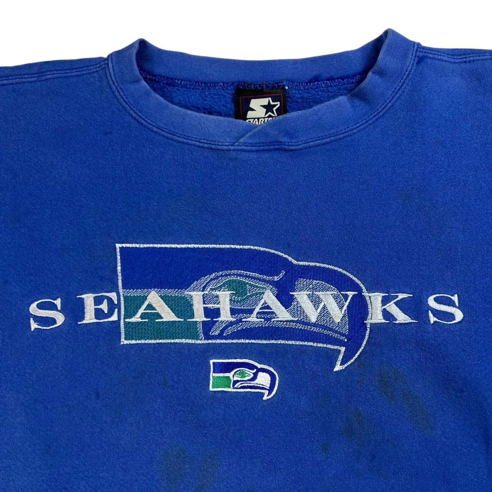 NFL × Starter × Vintage Vintage 90s Starter Seattle Seahawks faded crewneck (XL) Size US XL / EU 56 / 4 - 2 Thumbnail