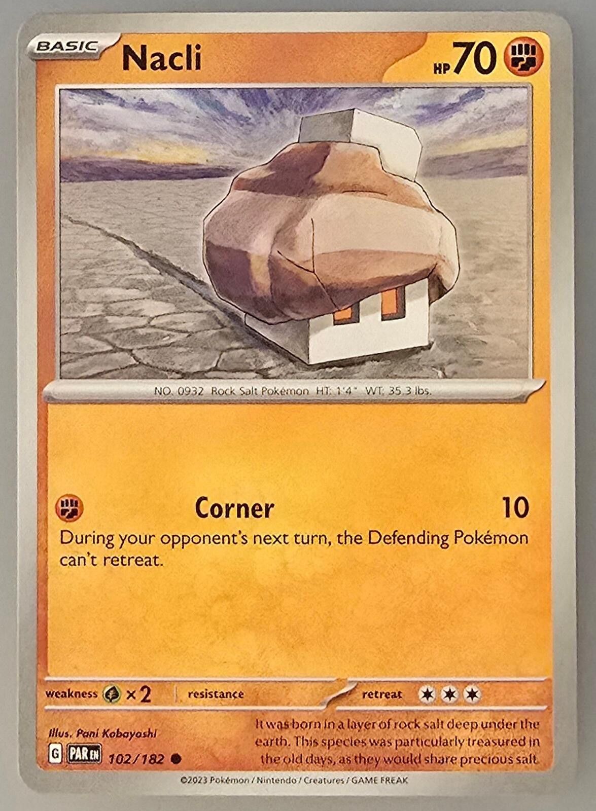 Pokemon Nacli card from the Paradox Rift Size ONE SIZE - 1 Thumbnail