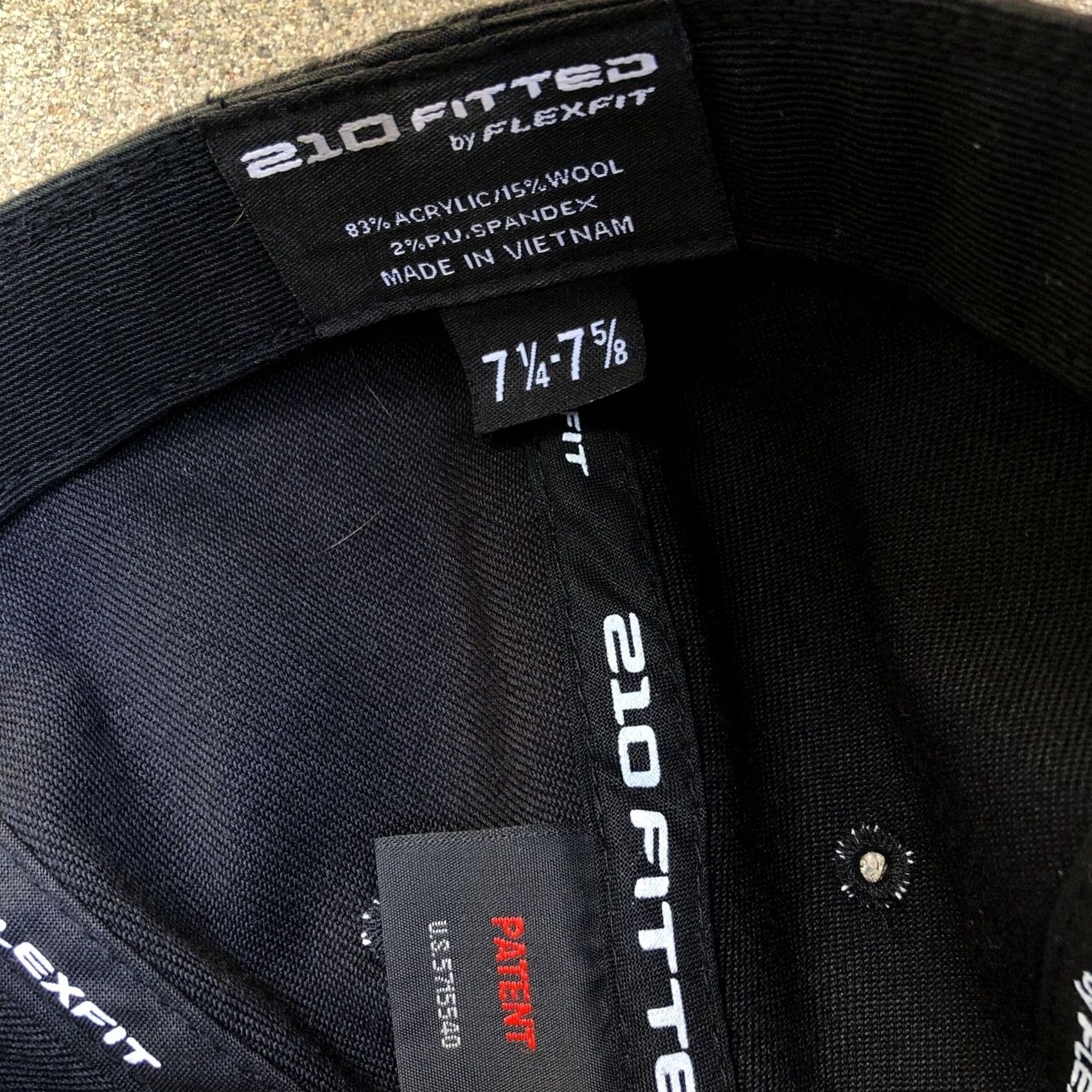 Vintage FLEX FIT 210 Fitted Hat STRUNG OUT Men's 7 1/4 - 7 5/8 Black Wool Blend Cap Baseball Adjustable Wool Blend Mens Black 90s Style Size ONE SIZE - 6 Thumbnail