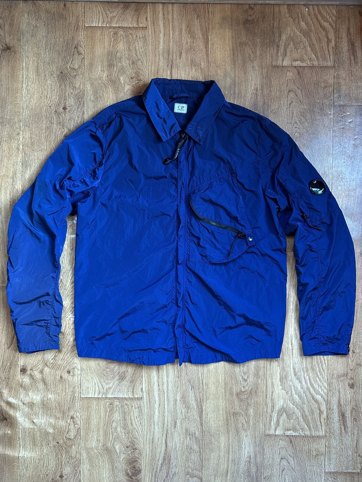 C.P. Company ?? Streetwear C.P. Company Blue Chrome SHIMMER OVERSHIRT ...