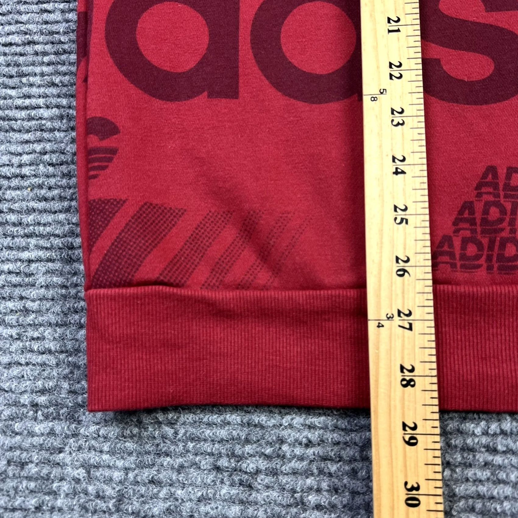 Adidas Adidas Red All Over Spellout Graphic Crewneck Sweatshirt Mens Large Size US L / EU 52-54 / 3 - 5 Thumbnail