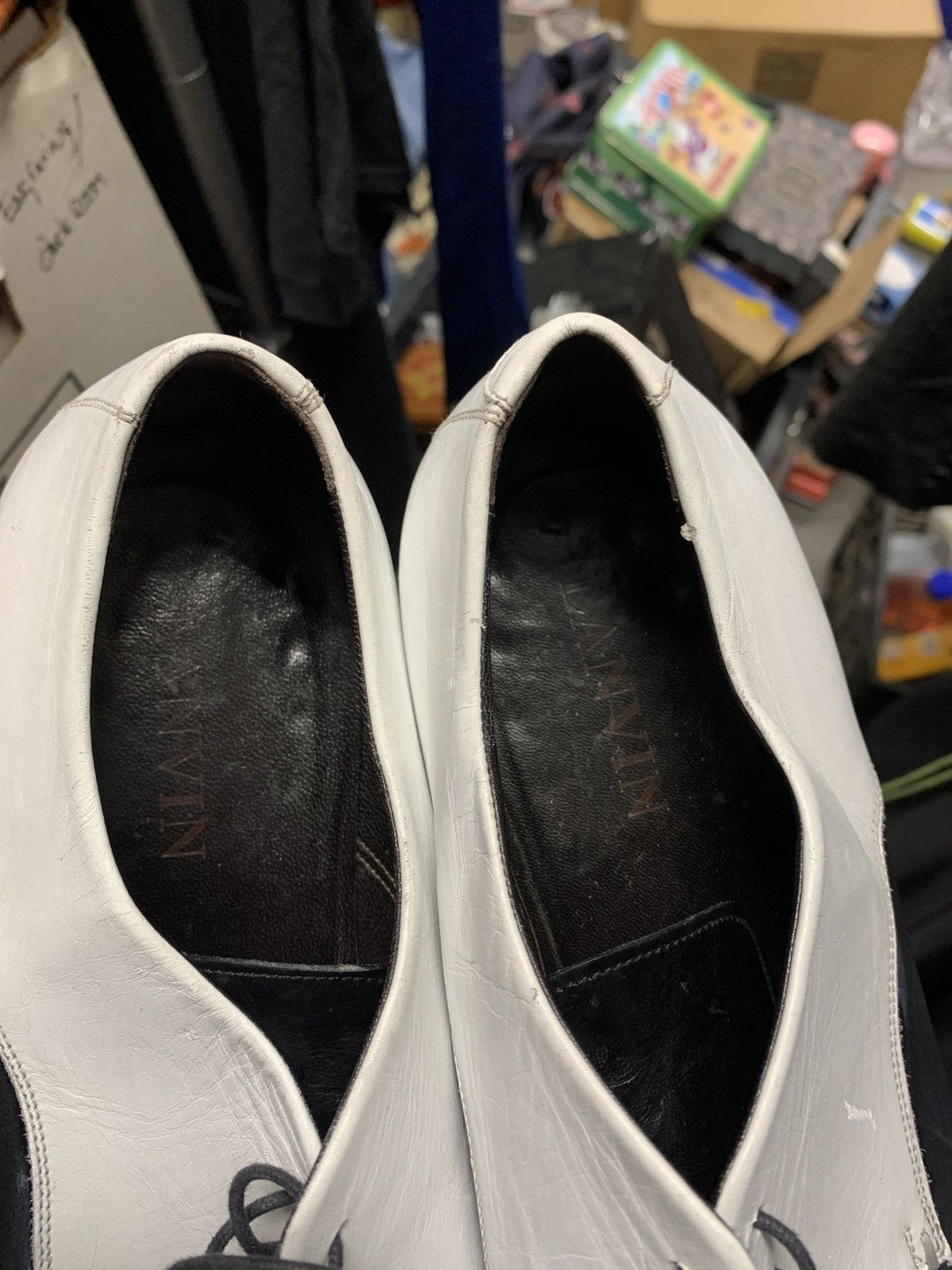 Lanvin × Vintage Vintage Lanvin Men’s Oxford Shoes Black & White Leather Size US 9.5 / EU 42-43 - 10 Thumbnail