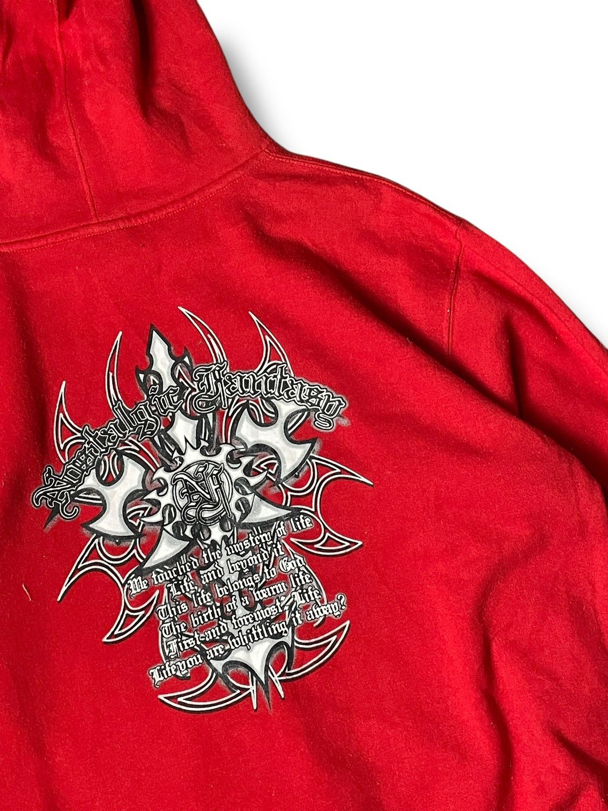 Japanese Brand × Vintage NOSTALGIC Gothic Cross Print Pullover Hoodie (80) Size US L / EU 52-54 / 3 - 9 Thumbnail