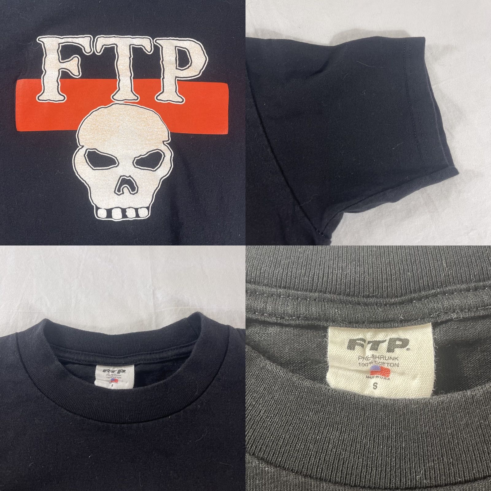 Vintage FTP Skull Graphic T-Shirt - S - Black - FTP - Unisex Adults - Short Sleeve - Round Neck - Graphic Print - Vintage No - Size S - Men/Women - Shirt Size US S / EU 44-46 / 1 - 8 Thumbnail