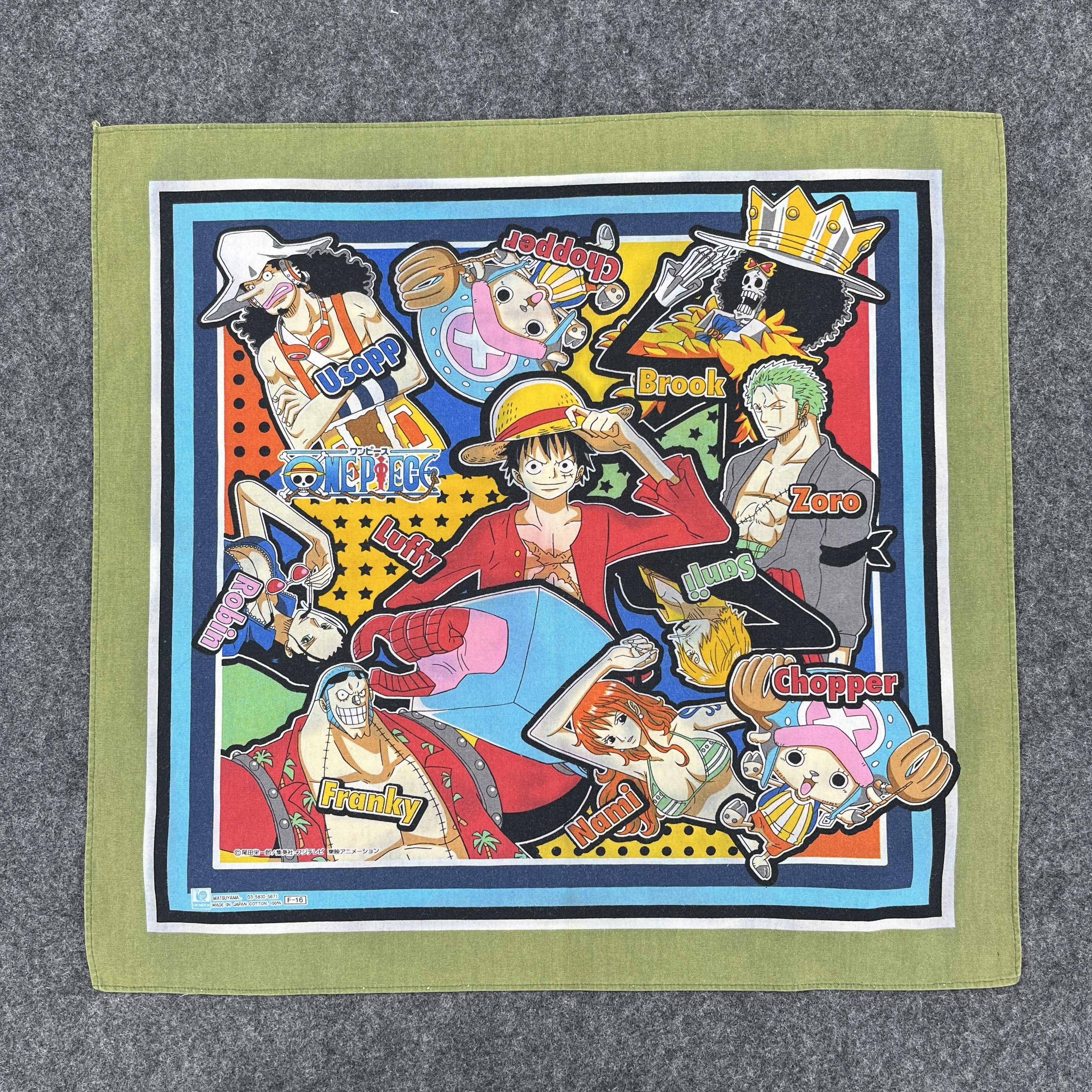Anime × One Piece × Vintage One Piece Handkerchief / Bandana / Neckerchief B257 Size ONE SIZE - 9 Thumbnail