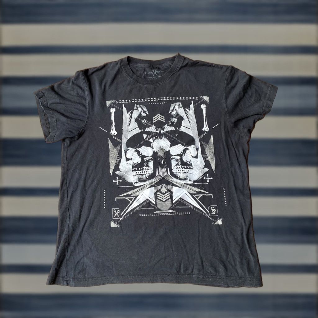 Marcs VINTAGE Marc Ecko Skull T-Shirt L Black Cotton Crew Neck Men Grunge Skulls 90s/2000s Joel? Size US L / EU 52-54 / 3 - 1 Thumbnail
