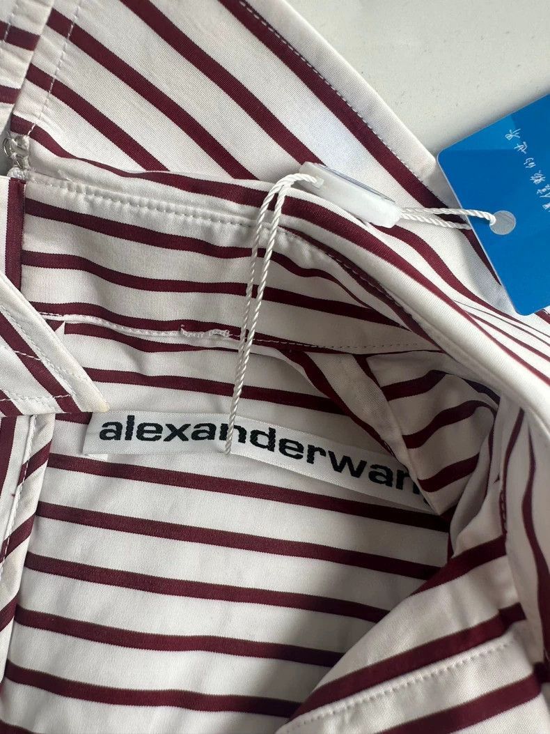 Alexander Wang Alexander Wang Striped Short Sleeve Shirt- Size M / US 6-8 / IT 42-44 - 3 Thumbnail