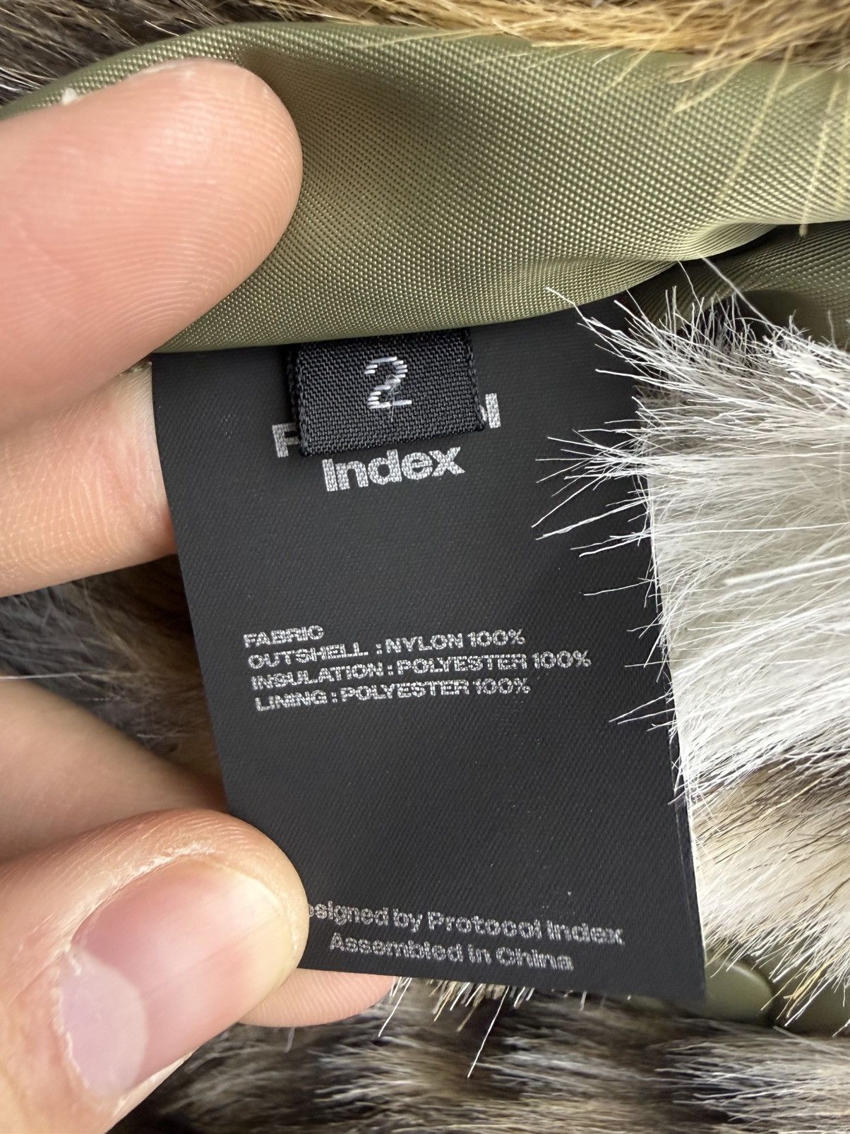 Protocol Index PROTOCOL INDEX EXAGGERATED SHOULDER FUR N2B JACKET ...