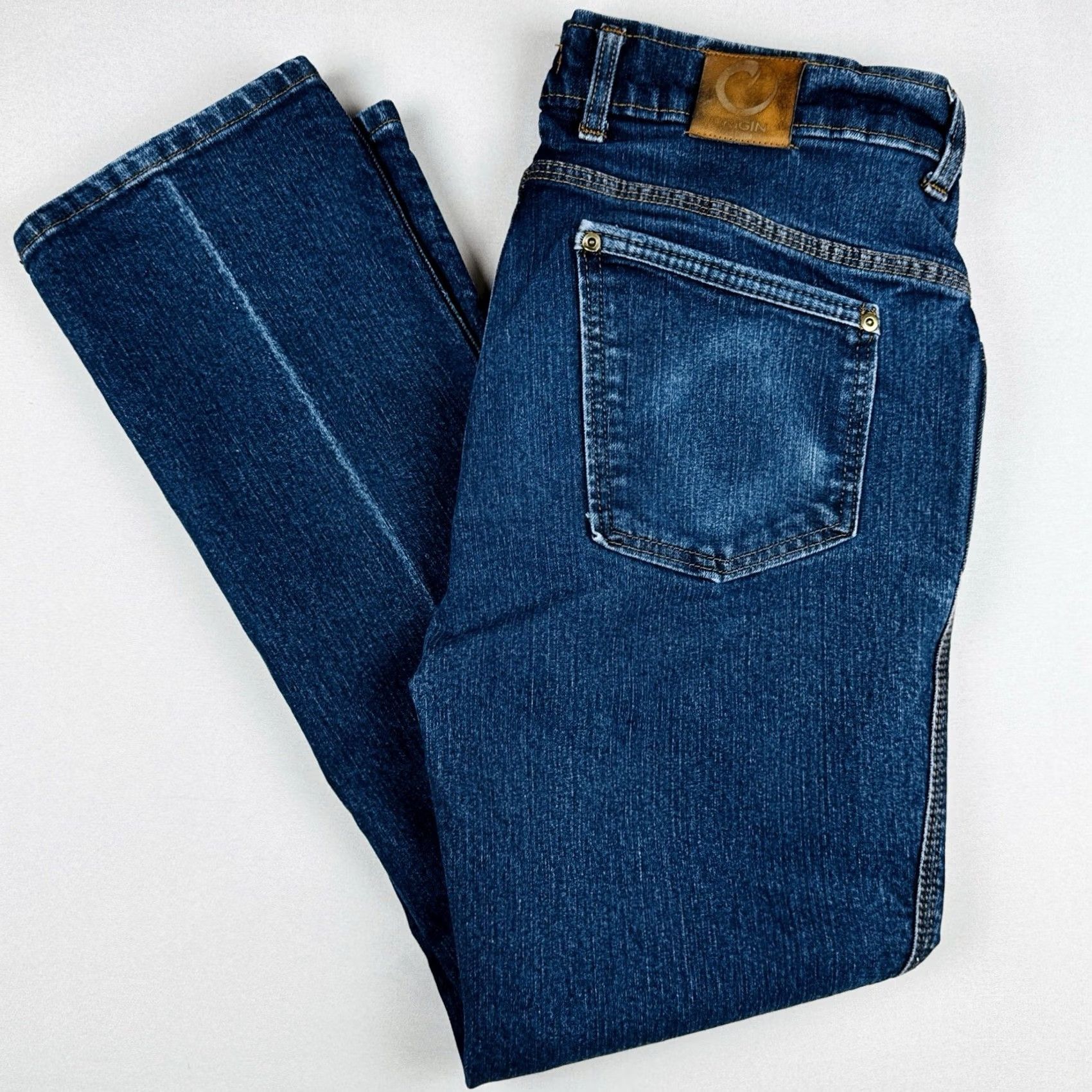 Vintage Origin Jeans Blue 36x32 Maverick Work Jean Grown & Sewn Legit Fit Straight Leg Jeans Mens Regular Blue USA 90s Theme Size US 36 / EU 52 - 2 Thumbnail