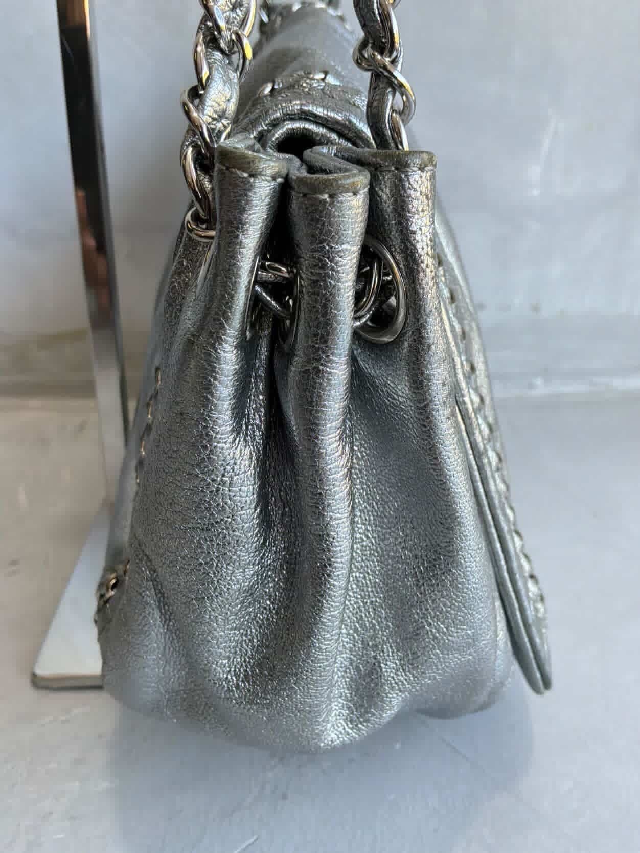 Chanel 2006 Chanel - Metallic Silver - Accordion Flap Chain Bag Size ONE SIZE - 15 Thumbnail