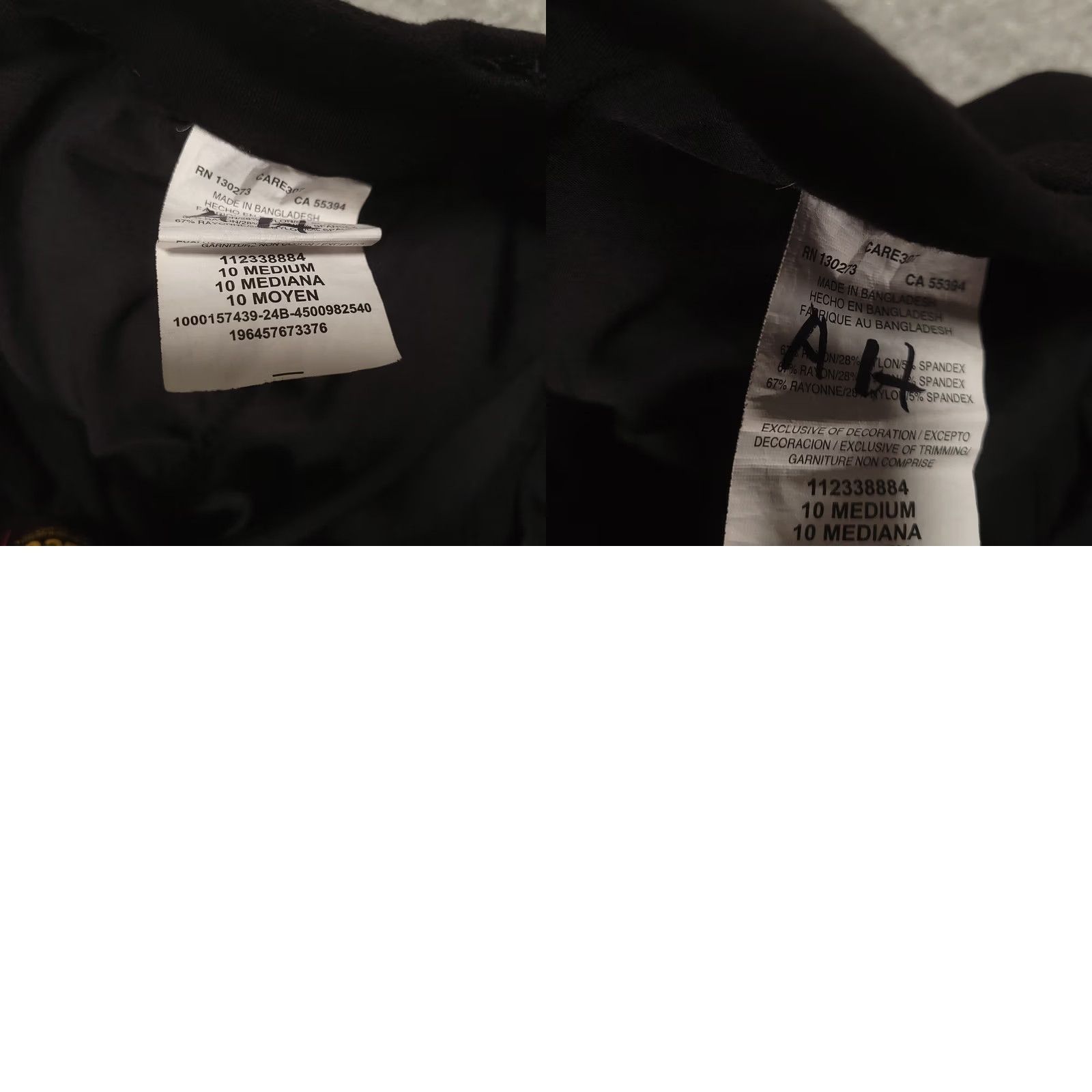 Lee Lee Comfort Pants Pull On Womens 10 Black Stretch Waistband Chino Straight Leg Size 32" / US 10 / IT 46 - 9 Thumbnail