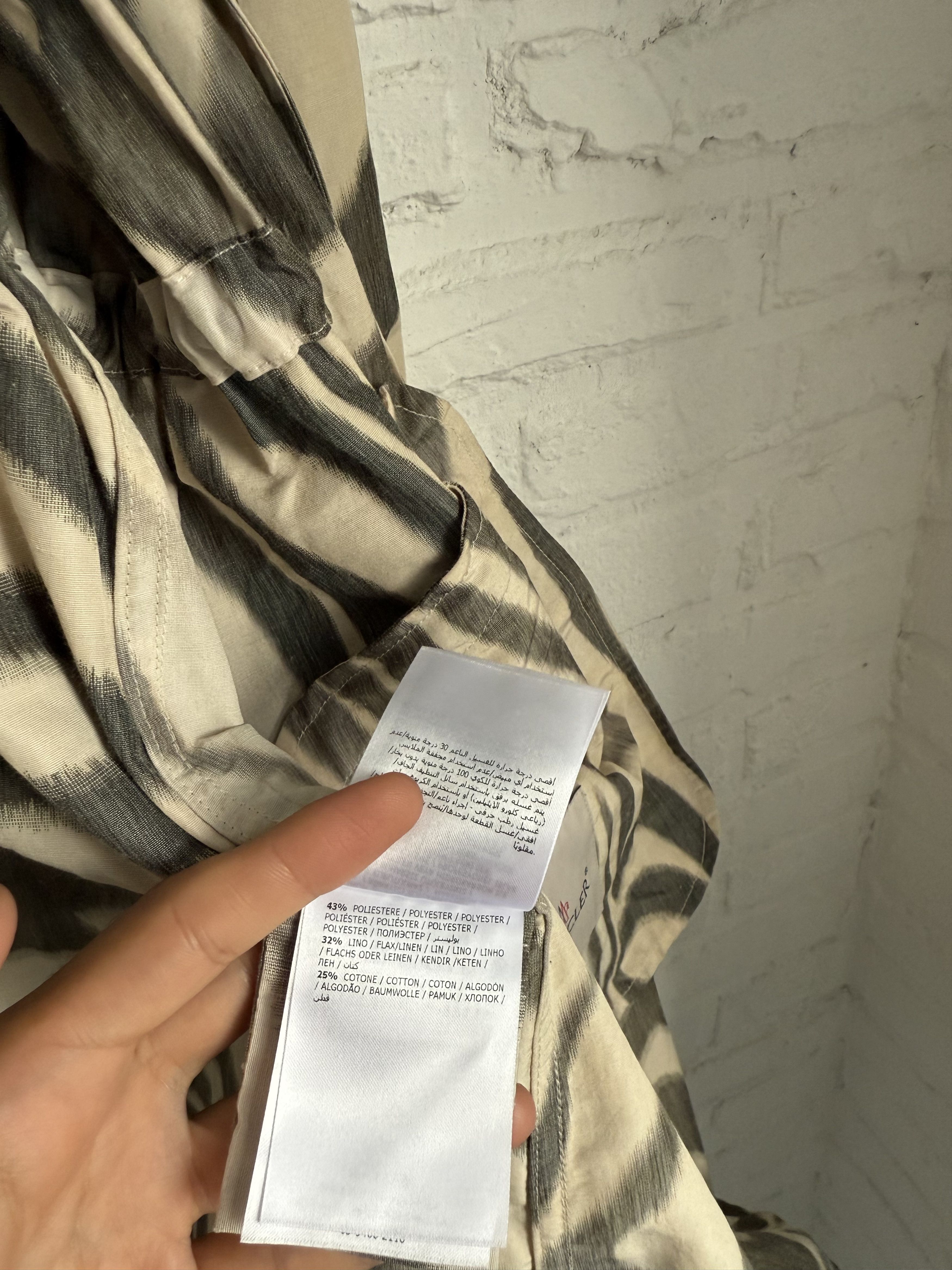 Moncler Moncler Achird Zebra Print linen blend Parka Coat Size ONE SIZE - 10 Thumbnail