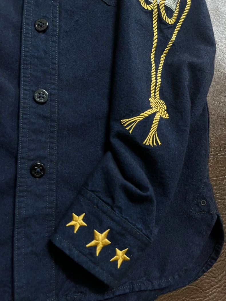 RRL Ralph Lauren RRL Ralph Lauren Navy shirt limited edition wool vest leat Size US XS / EU 42 / 0 - 4 Thumbnail