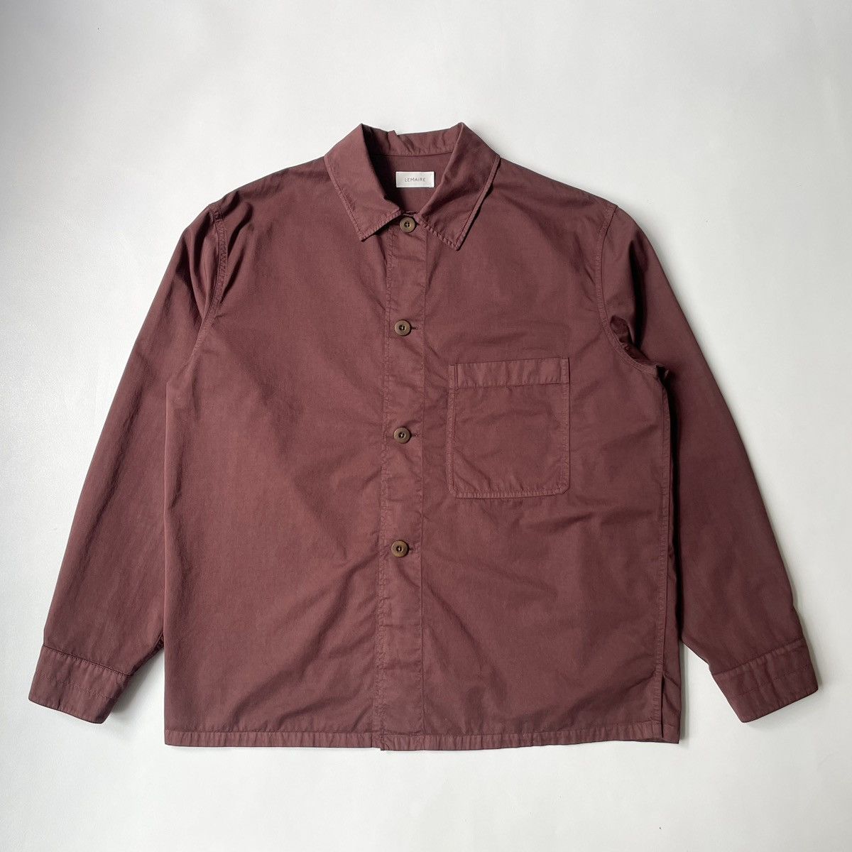 Lemaire Wine Cotton ‘Pyjama’ Over Shirt Size US L / EU 52-54 / 3 - 1 Thumbnail