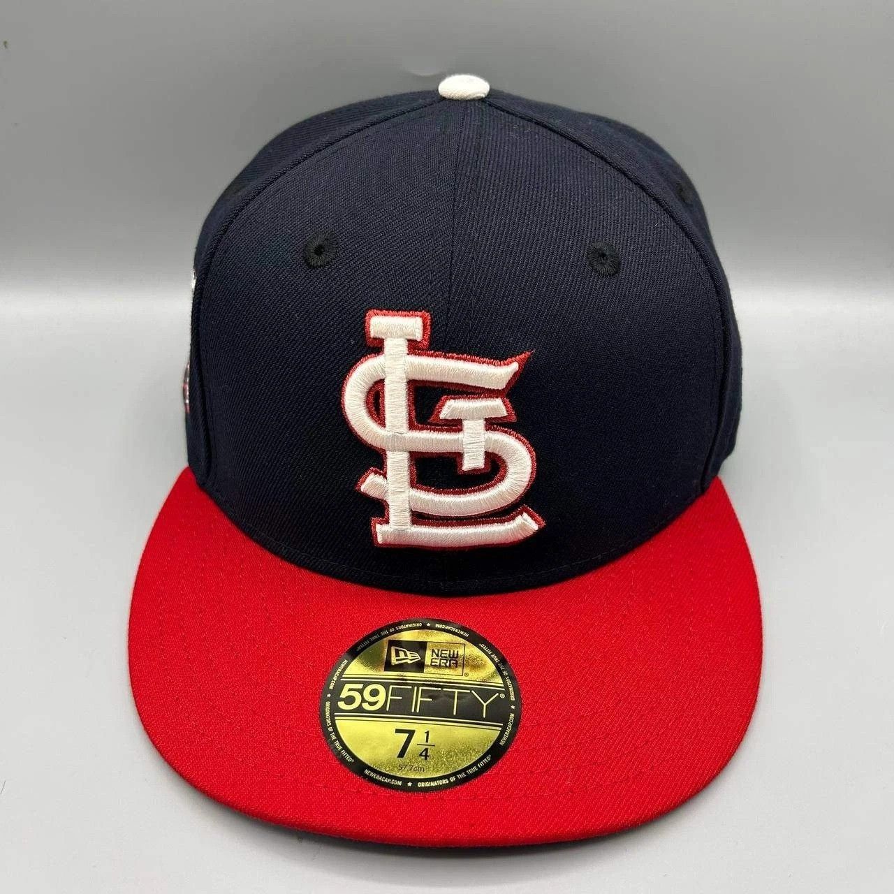 New Era St. Louis Cardinals Hat Men 7 1/4 Navy Red MLB Fitted Cap Size ONE SIZE - 1 Thumbnail