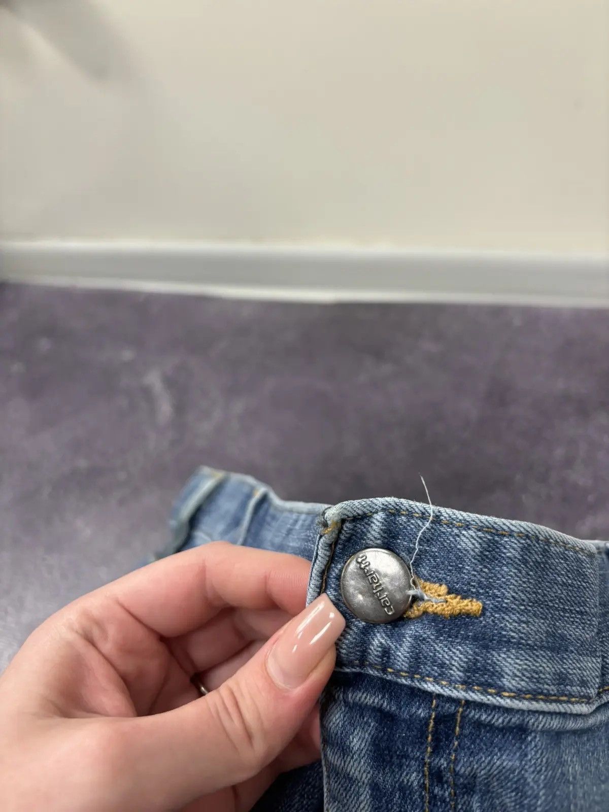 Carhartt × Vintage Vintage Carhartt Hype Blue USA Denim Relaxed Fit Jeans Size US 36 / EU 52 - 14 Thumbnail