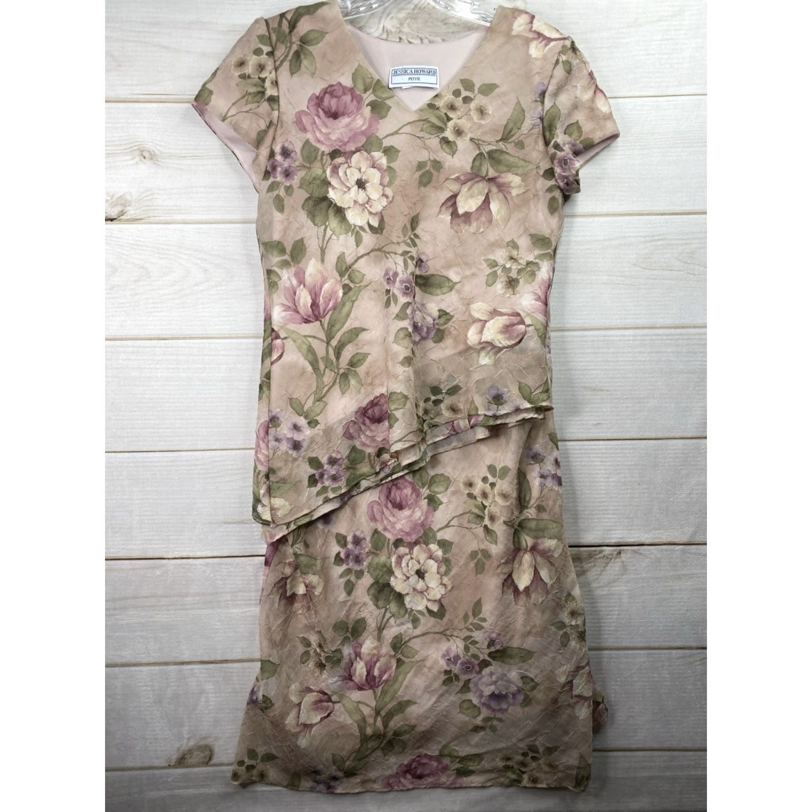 Vintage VINTAGE Jessica Howard Outfit/Set Skirt Shirt 12 Pink Floral Lined Midi Cottagecore Garden Girl Women Size XL / US 12-14 / IT 48-50 - 2 Thumbnail