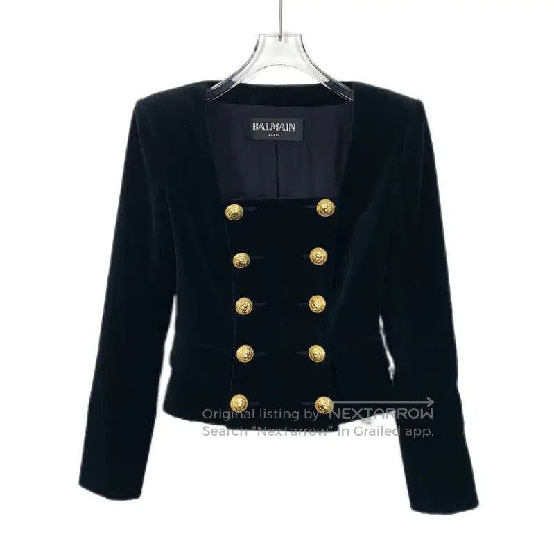Balmain Balmain Black Cotton Jacket for Women . Size XXS / US 00 / IT 34 - 1 Thumbnail