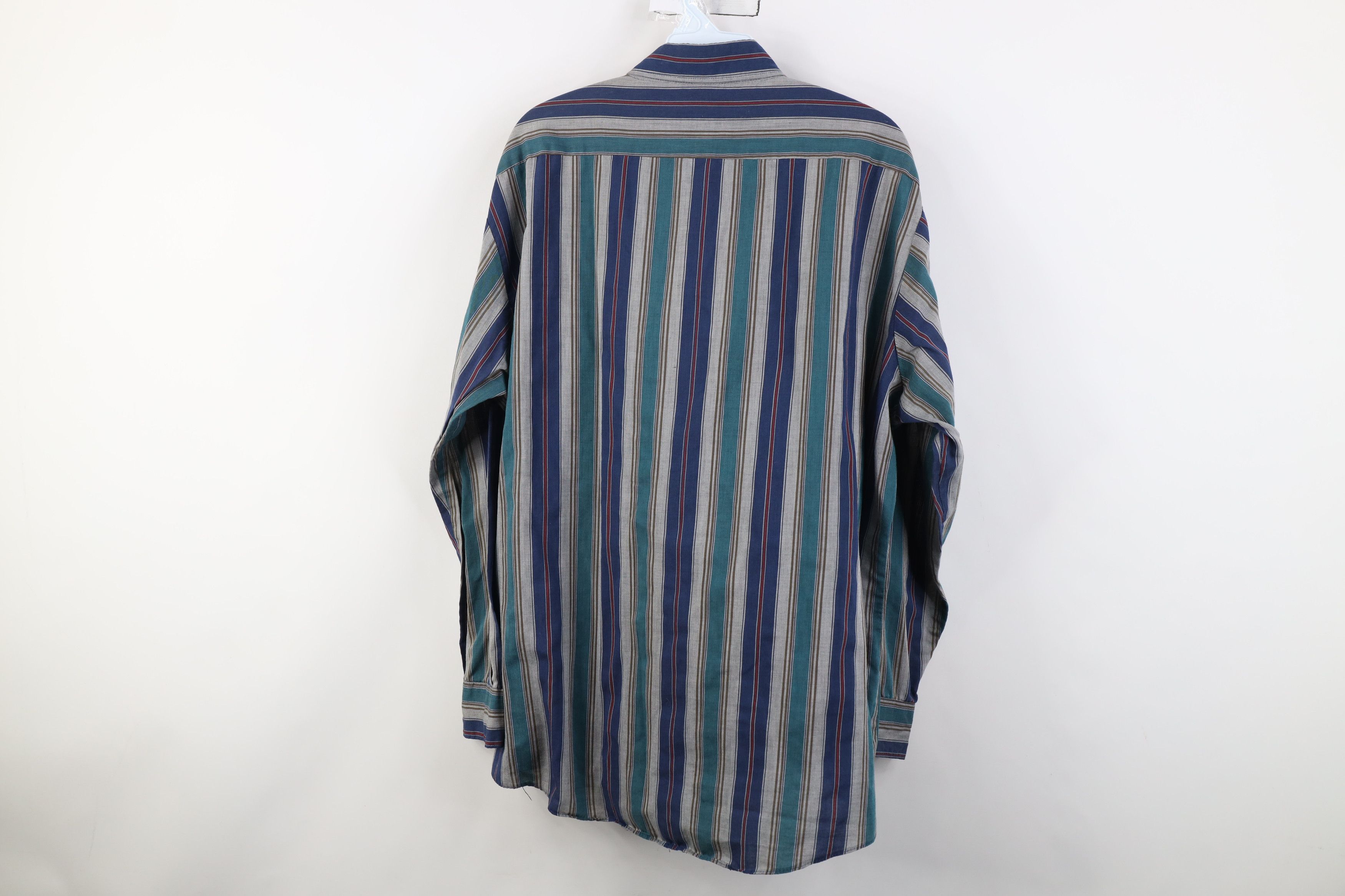 Vintage Vintage 90s Streetwear Block Collared Button Down Shirt Size US XL / EU 56 / 4 - 10 Thumbnail