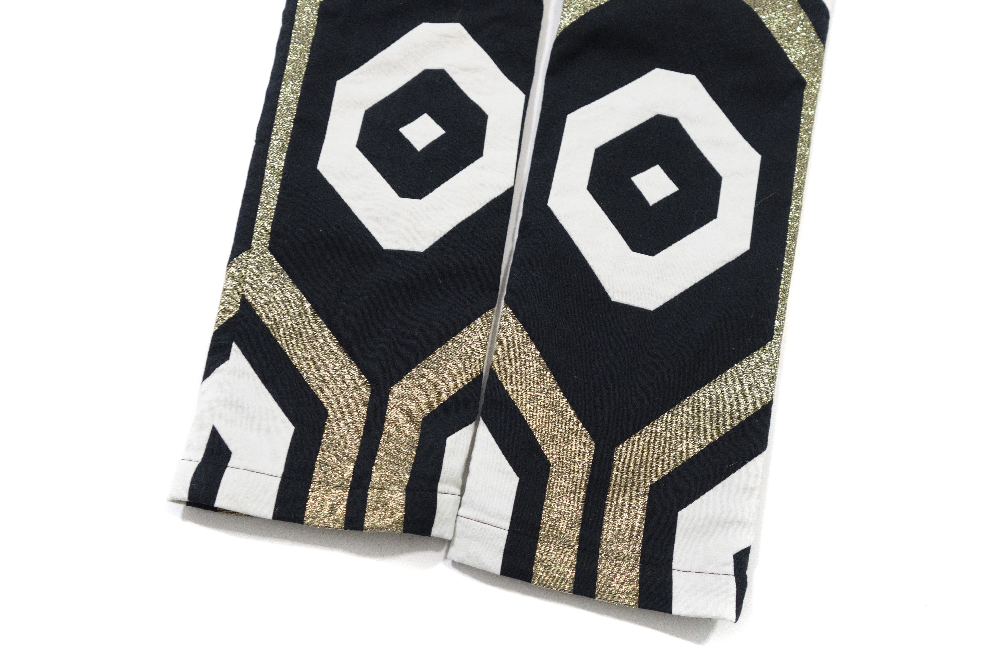 Fendi Metallic Jacquard Geometric Hexagon Trousers Size 27" / US 4 / IT 40 - 6 Thumbnail