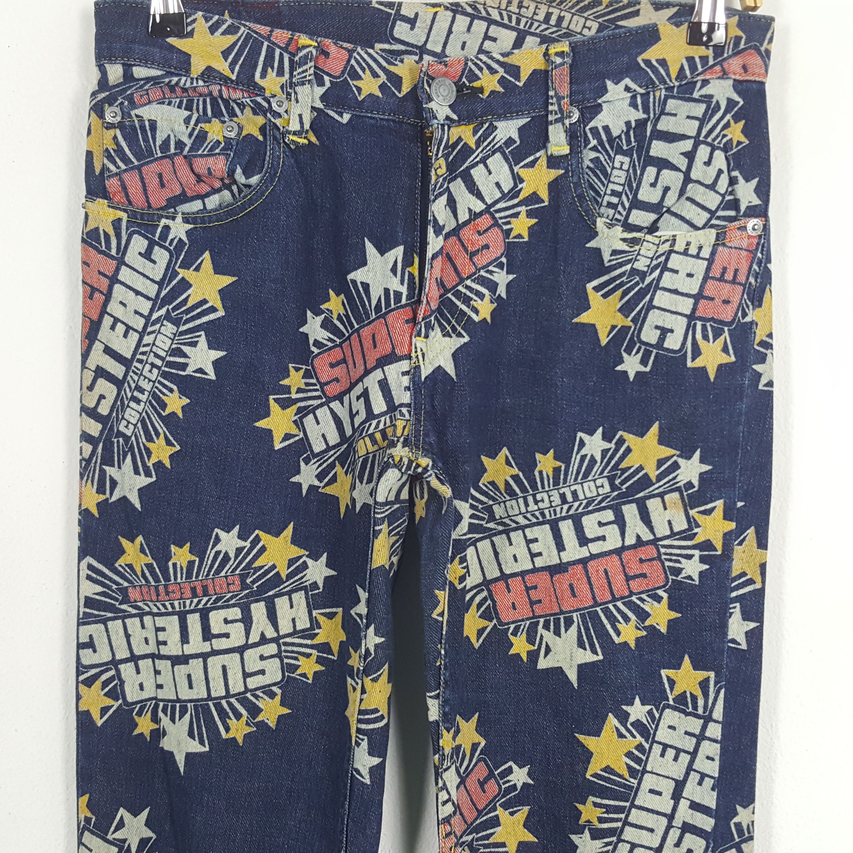 Hysteric Glamour × Japanese Brand × Vintage Vintage Hysteric Glamour Super Overprinted Denim Jeans Size US 29 - 2 Thumbnail