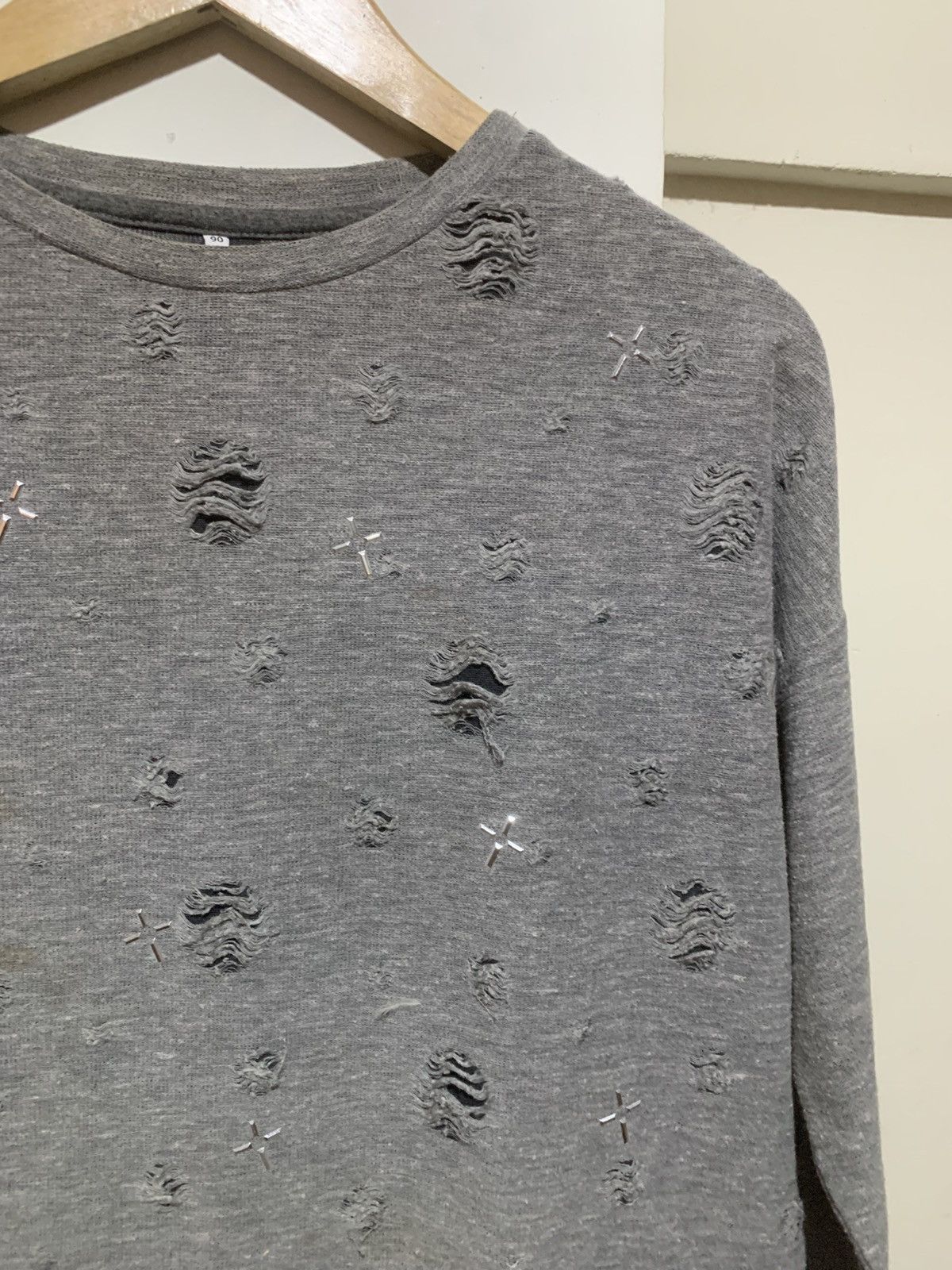 Le Grande Bleu (L.G.B.) Japanese Hype Distressed LGB ISWN Style Longsleeve tee Size US S / EU 44-46 / 1 - 6 Thumbnail