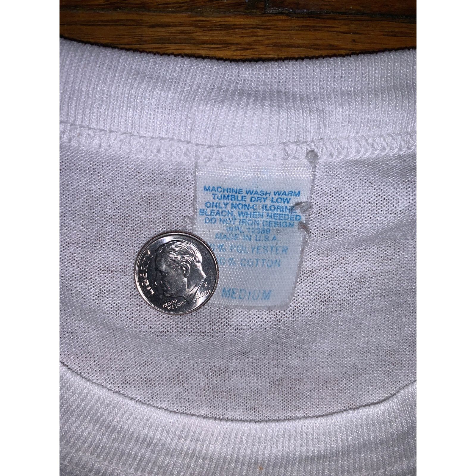 Other × Vintage Vtg 80s NYC Skyline T Shirt White Single Stitch Small XS Fit Size US M / EU 48-50 / 2 - 5 Thumbnail
