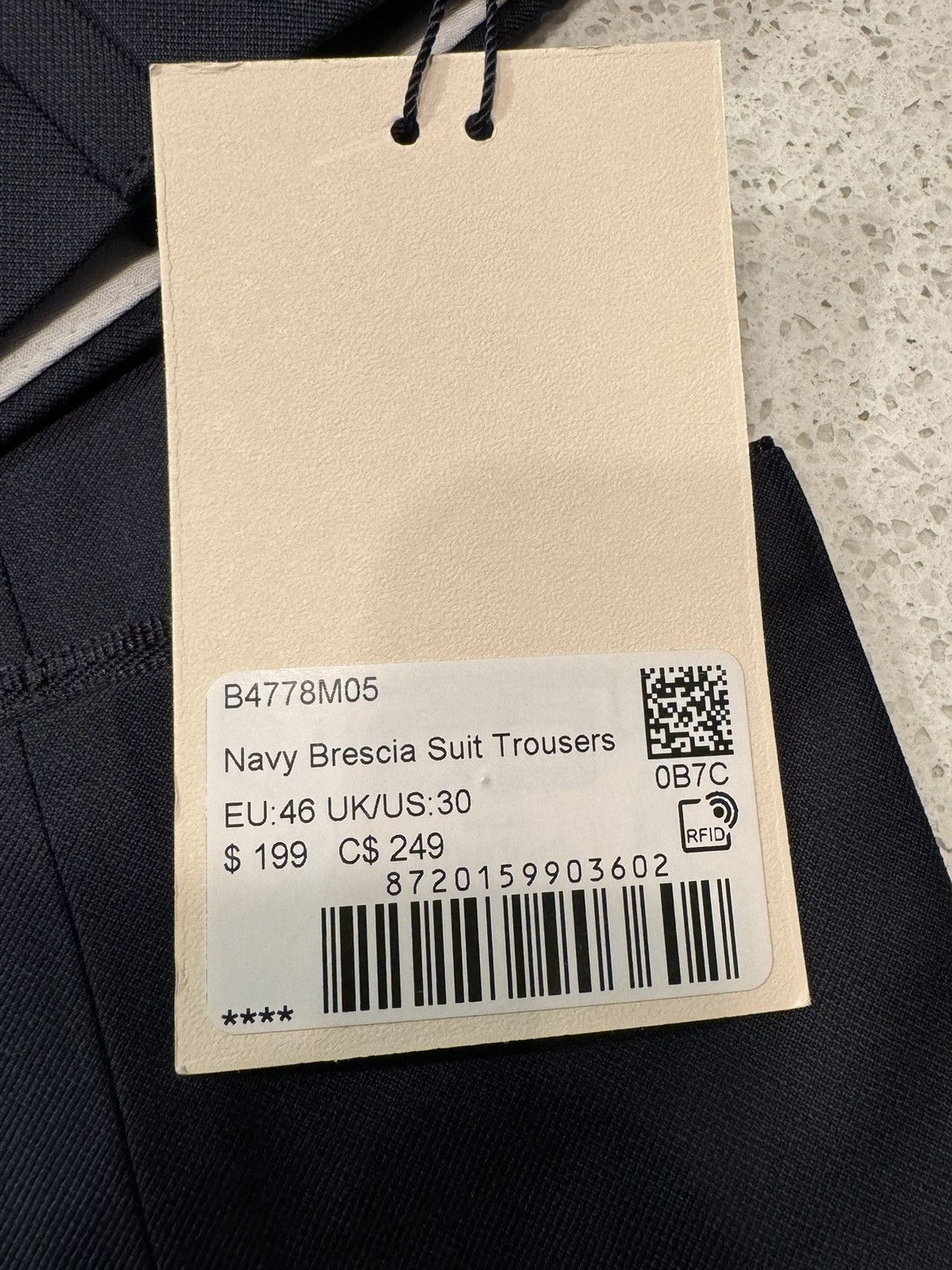 Suitsupply Suit Supply - Brescia Navy Suit Pants - 30” waist Size 36R - 4 Thumbnail