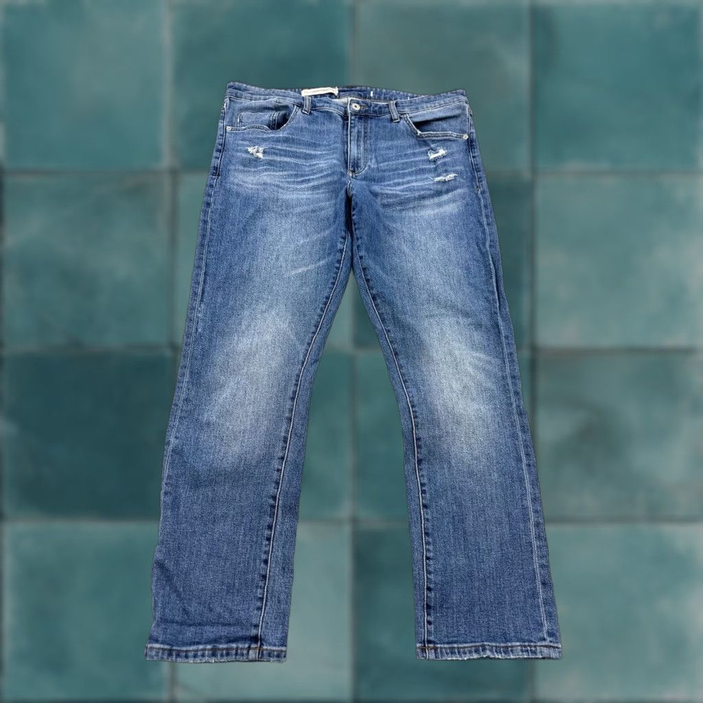 Anthropologie VINTAGE Pilcro And The Letterpress Jeans 36 Blue Skinny Women Adult 36 Blue Solid Lace Up Pockets Stretch Slimming Size 25" / US 0 / IT 36 - 1 Thumbnail