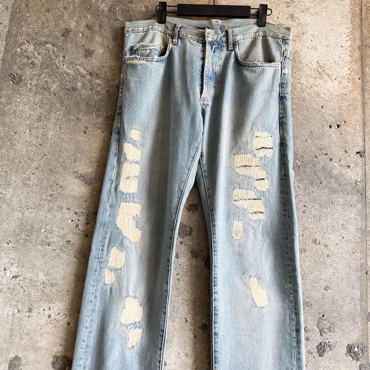 Dior Dior By Hedi Slimane RUNWAY SS06 CRASH Repair Denim Size US 34 / EU 50 - 3 Thumbnail