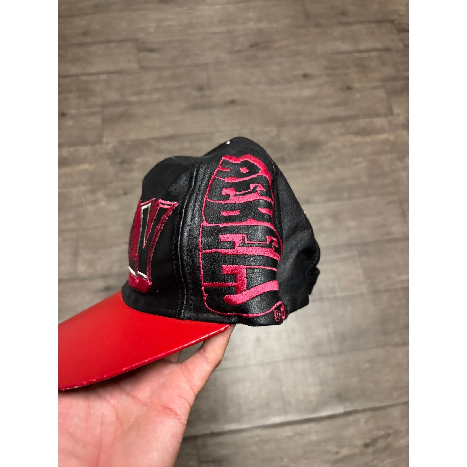 Vintage Vintage UNLV Leather Graffiti 90s Black Hat Sz OS Size ONE SIZE - 3 Thumbnail