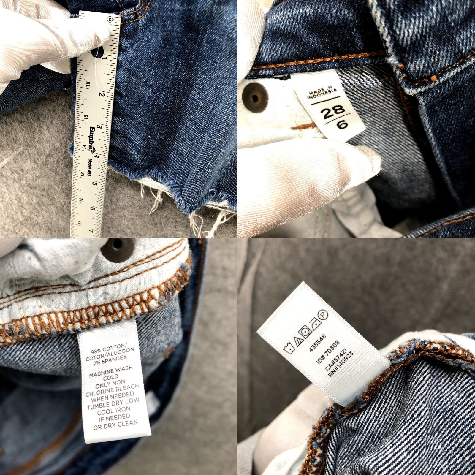 Loft LOFT Jeans Shorts Womens Size 28 Blue Cut Off Low Rise Stretch Size 28" / US 6 / IT 42 - 8 Thumbnail