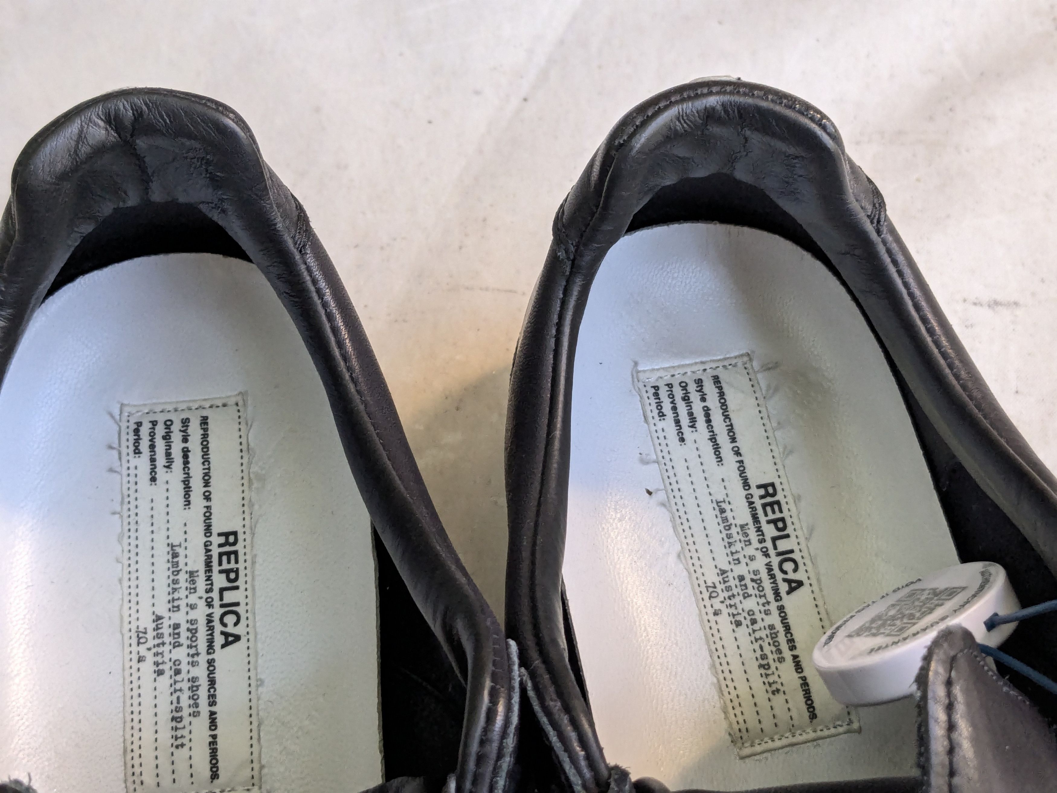 Maison Margiela Maison Margiela GAT Replica Black Silver 12 45 Low Leather Size US 12 / EU 45 - 7 Thumbnail