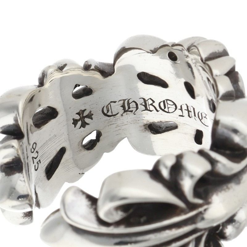 Chrome Hearts Chrome Hearts Double Floral Cross Silver Ring Size ONE SIZE - 3 Thumbnail