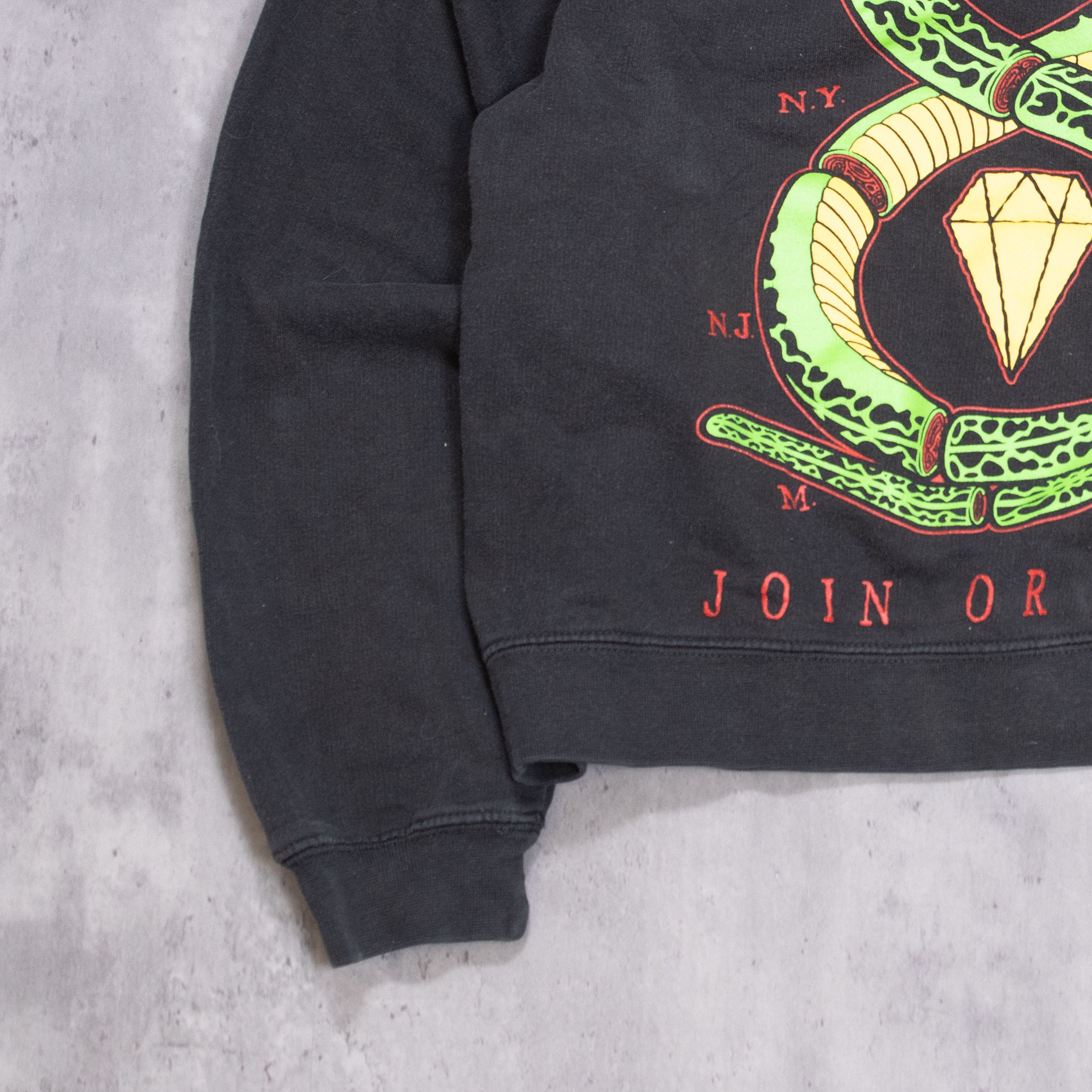 Vintage Rebel Eight Born or Die Black Crewneck Sweater Size US M / EU 48-50 / 2 - 4 Thumbnail