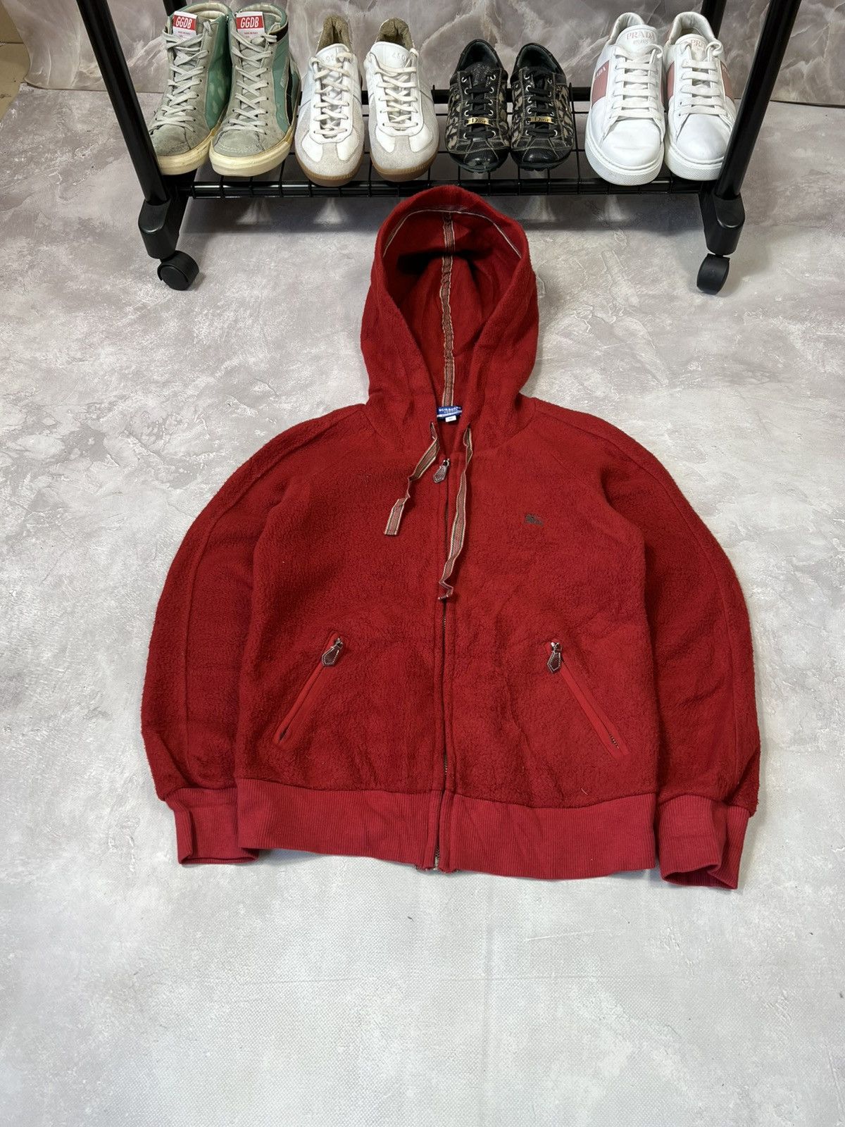 Burberry Vintage Burberry Fleece Zip Hoodie Size XS / US 0-2 / IT 36-38 - 1 Thumbnail